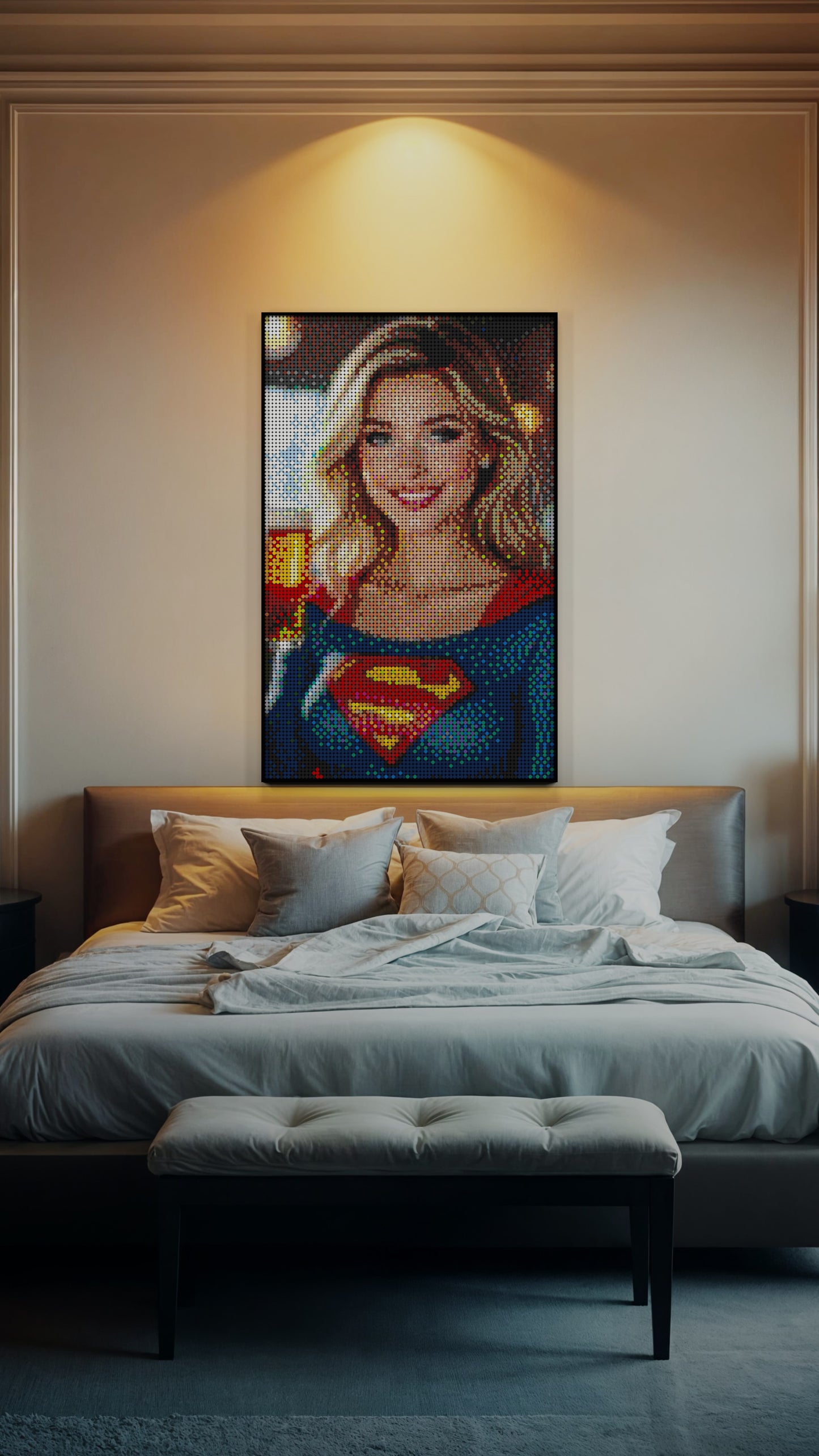 Supergirl DC LEGO® Style mosaic creative DIY building set