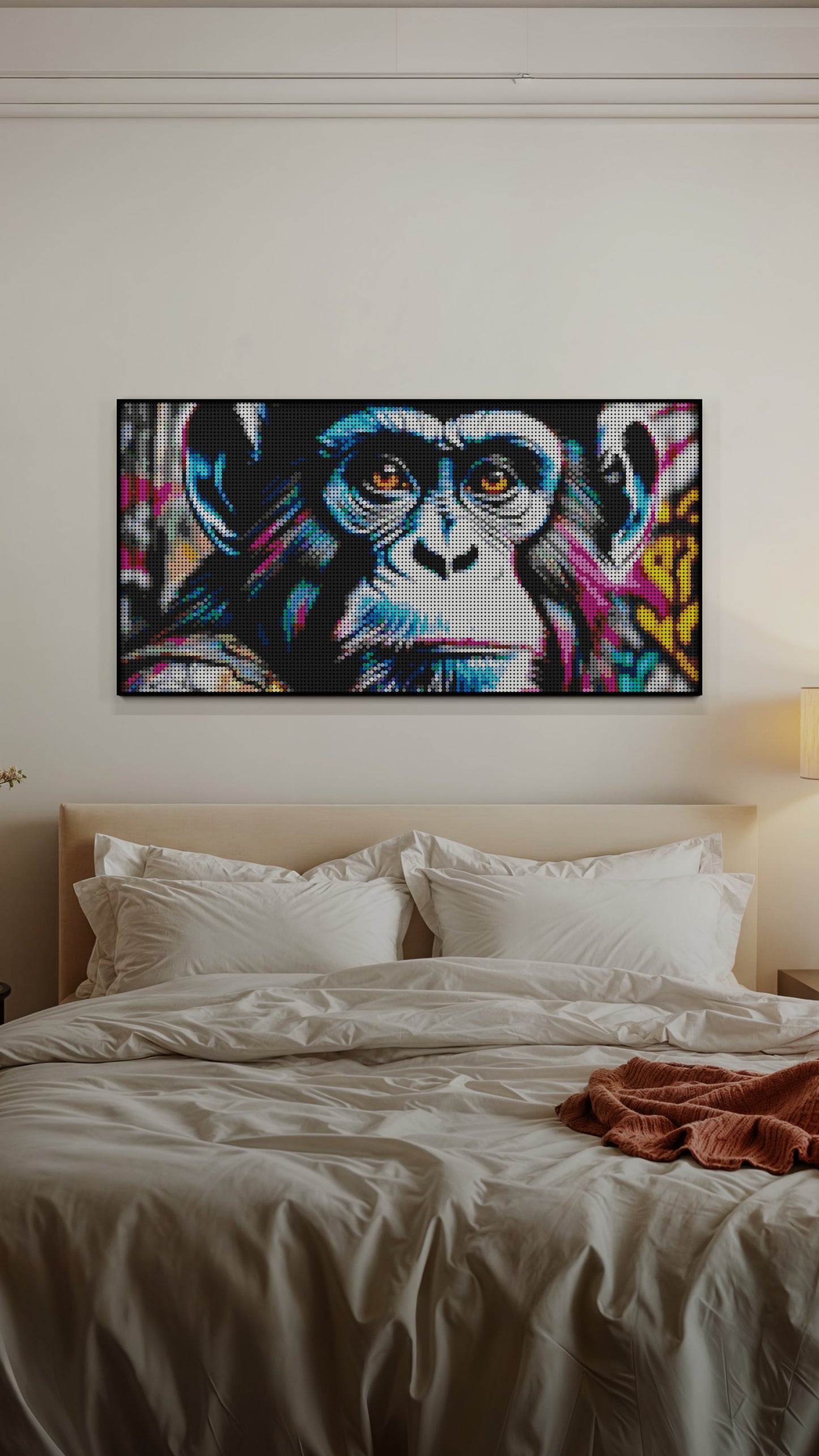 Ape Hop Movement LEGO® Style mosaic pixel art design for display