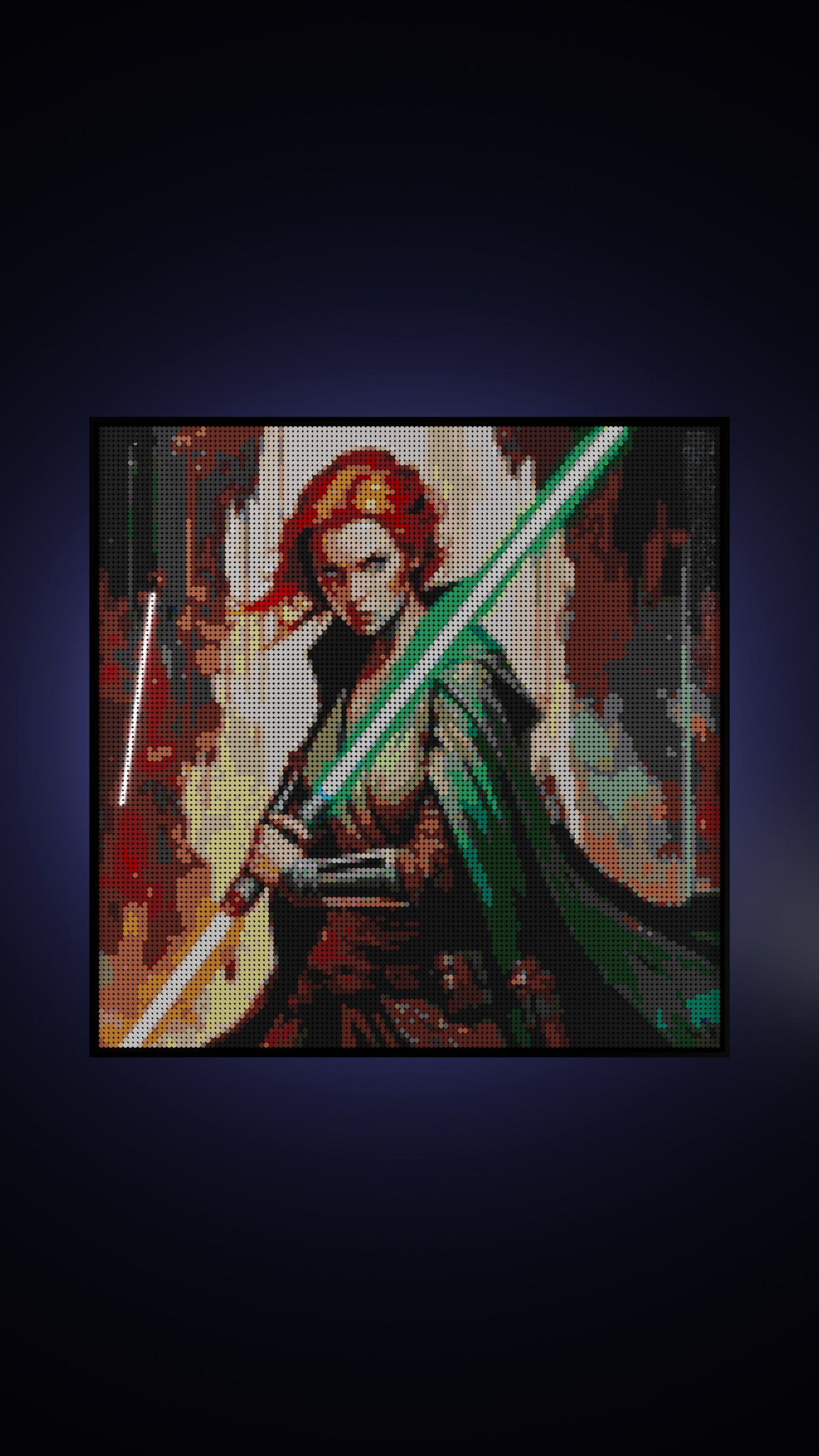 Star of the Warborn  LEGO® Style mosaic pixel art design for display