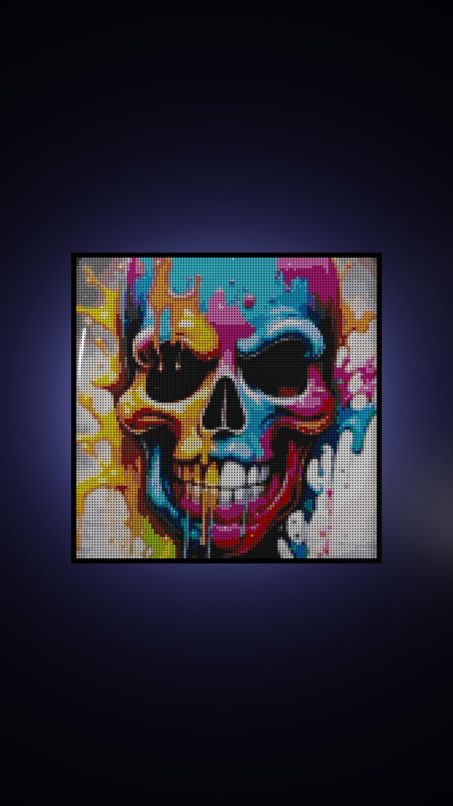 Vivid Decay LEGO® Style mosaic pixel art design for display