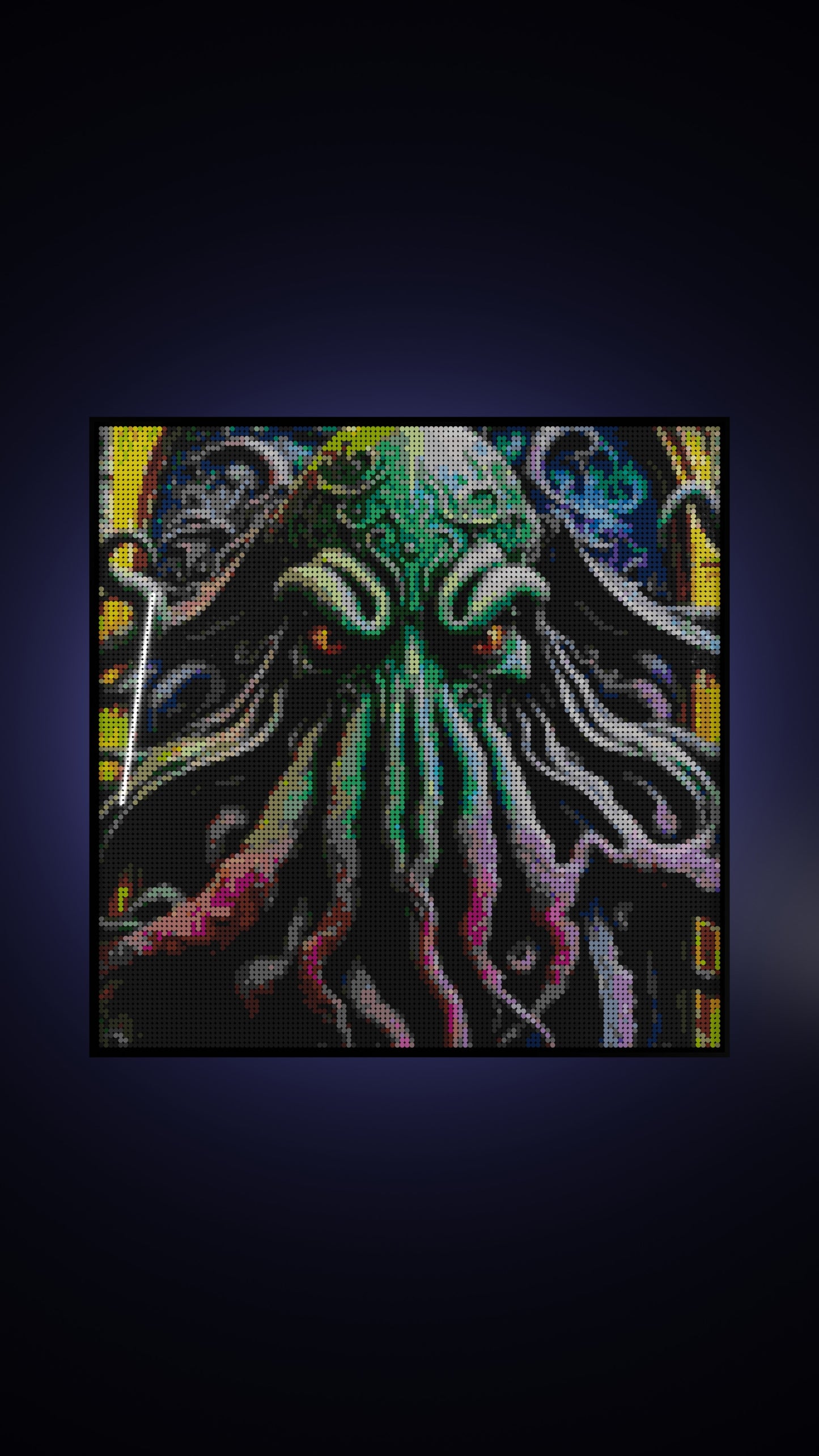 Arrival of Cthulhu LEGO® Style mosaic kit with clear building instructions