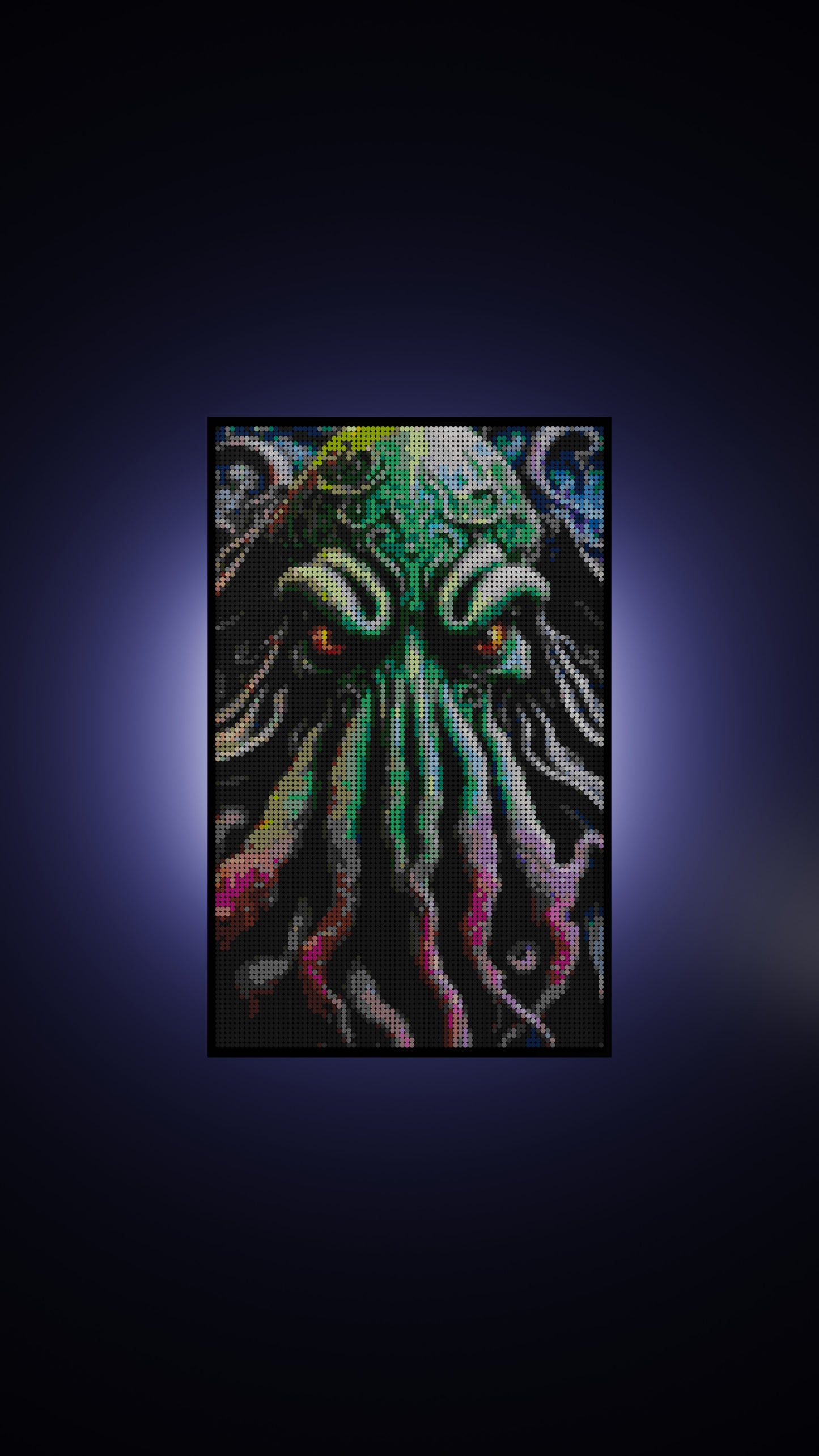Arrival of Cthulhu LEGO® Style mosaic kit with clear building instructions