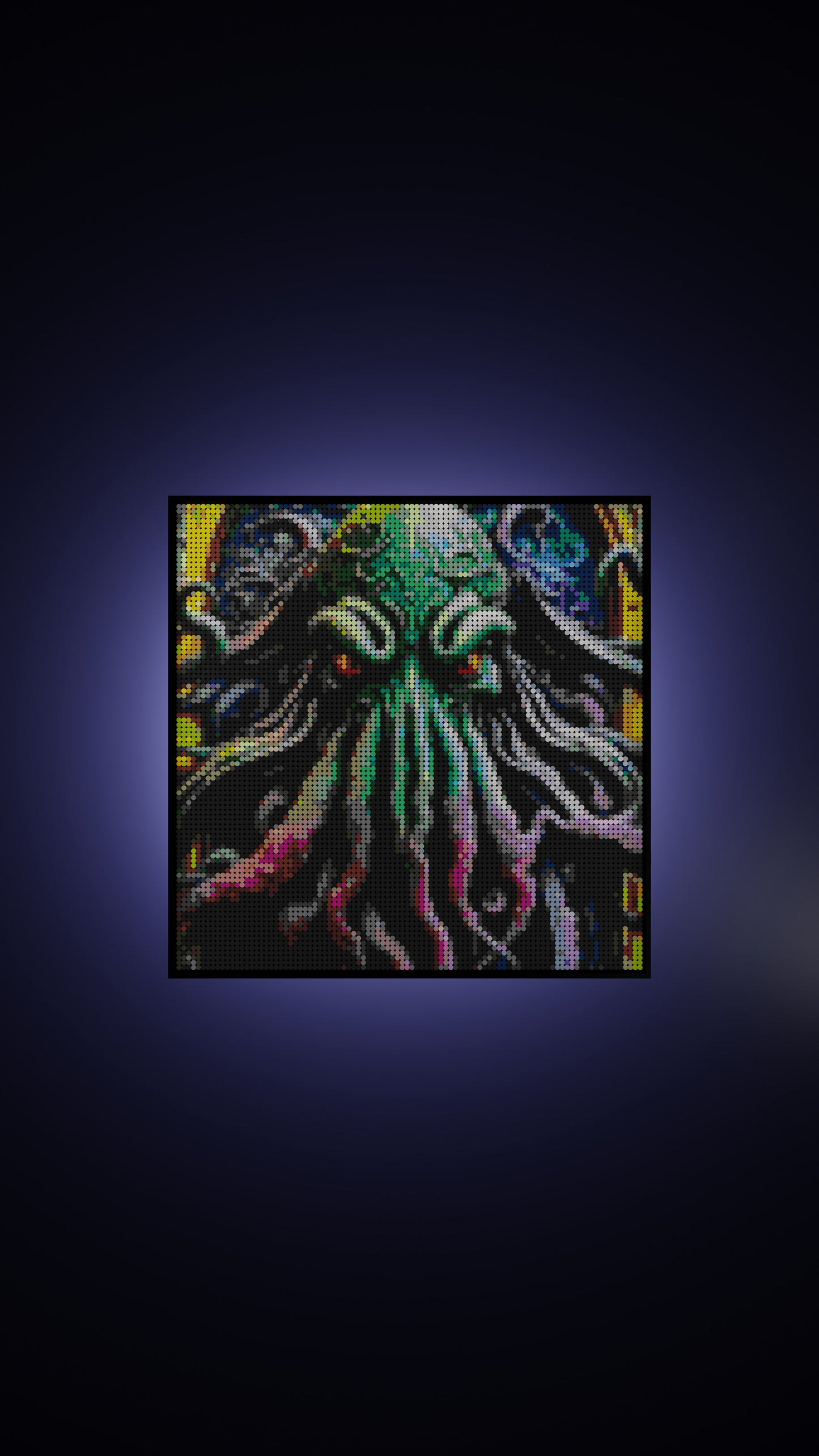 Arrival of Cthulhu LEGO® Style mosaic pixel art design for display