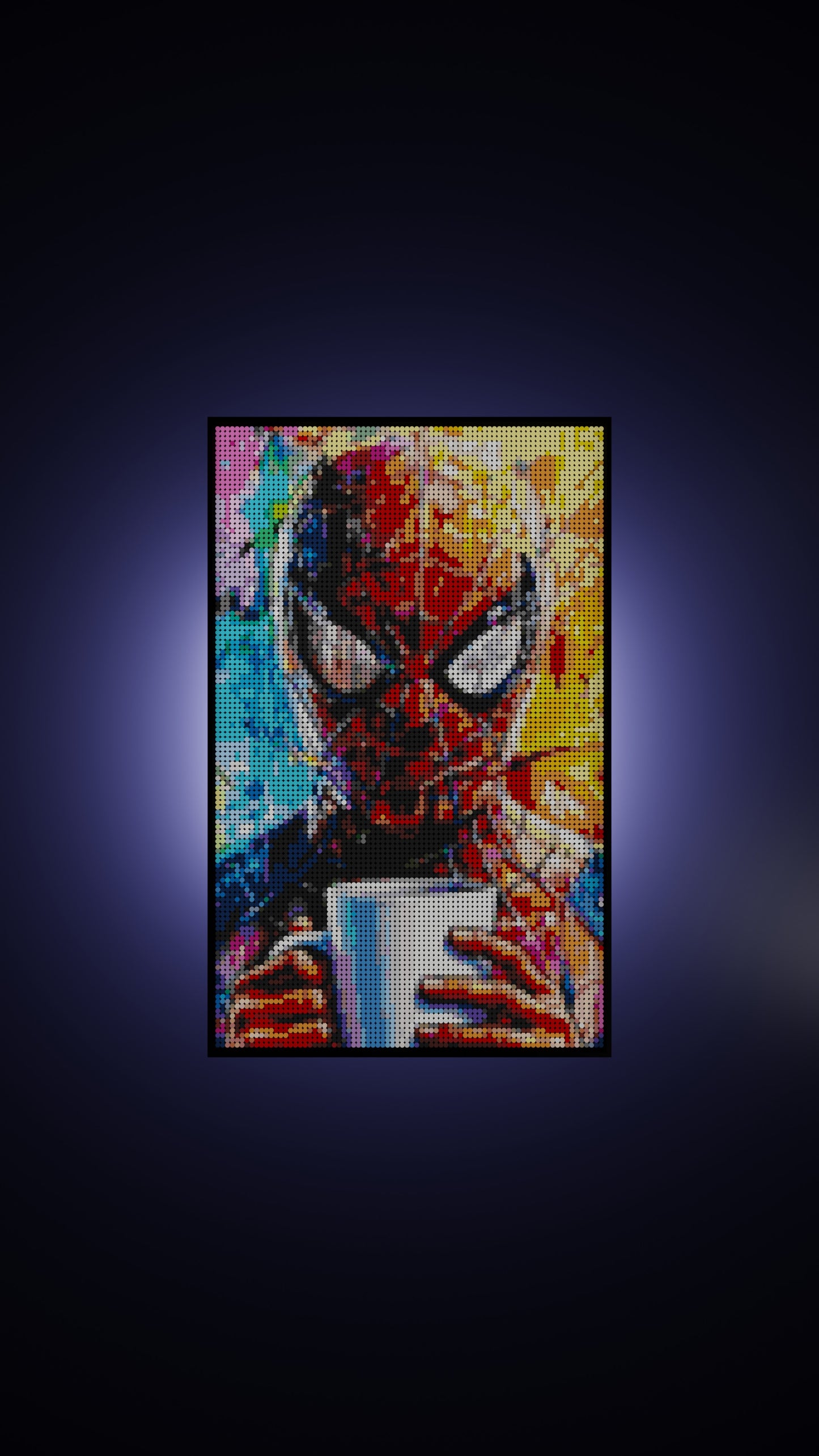 Spiderman LEGO® Style mosaic kit with clear building instructions