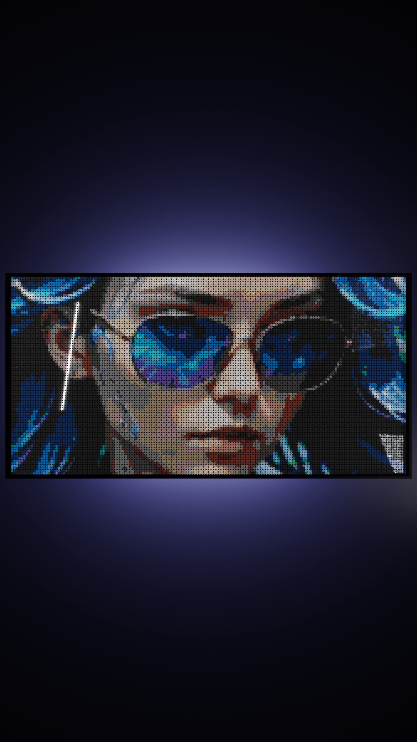 Aqua Enchantress LEGO® Style mosaic pixel art design for display