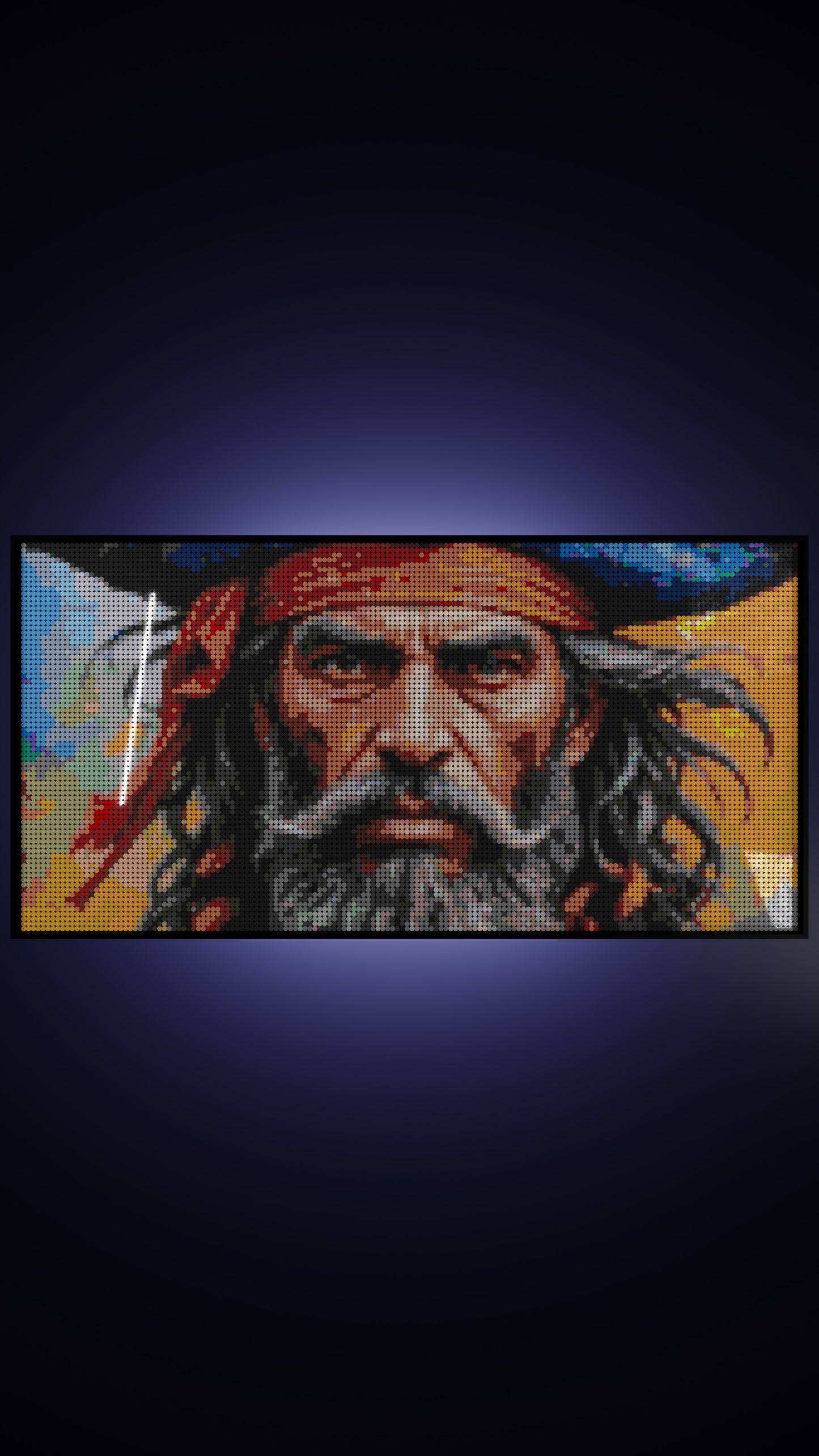 Weathered Mariner LEGO® Style mosaic pixel art design for display