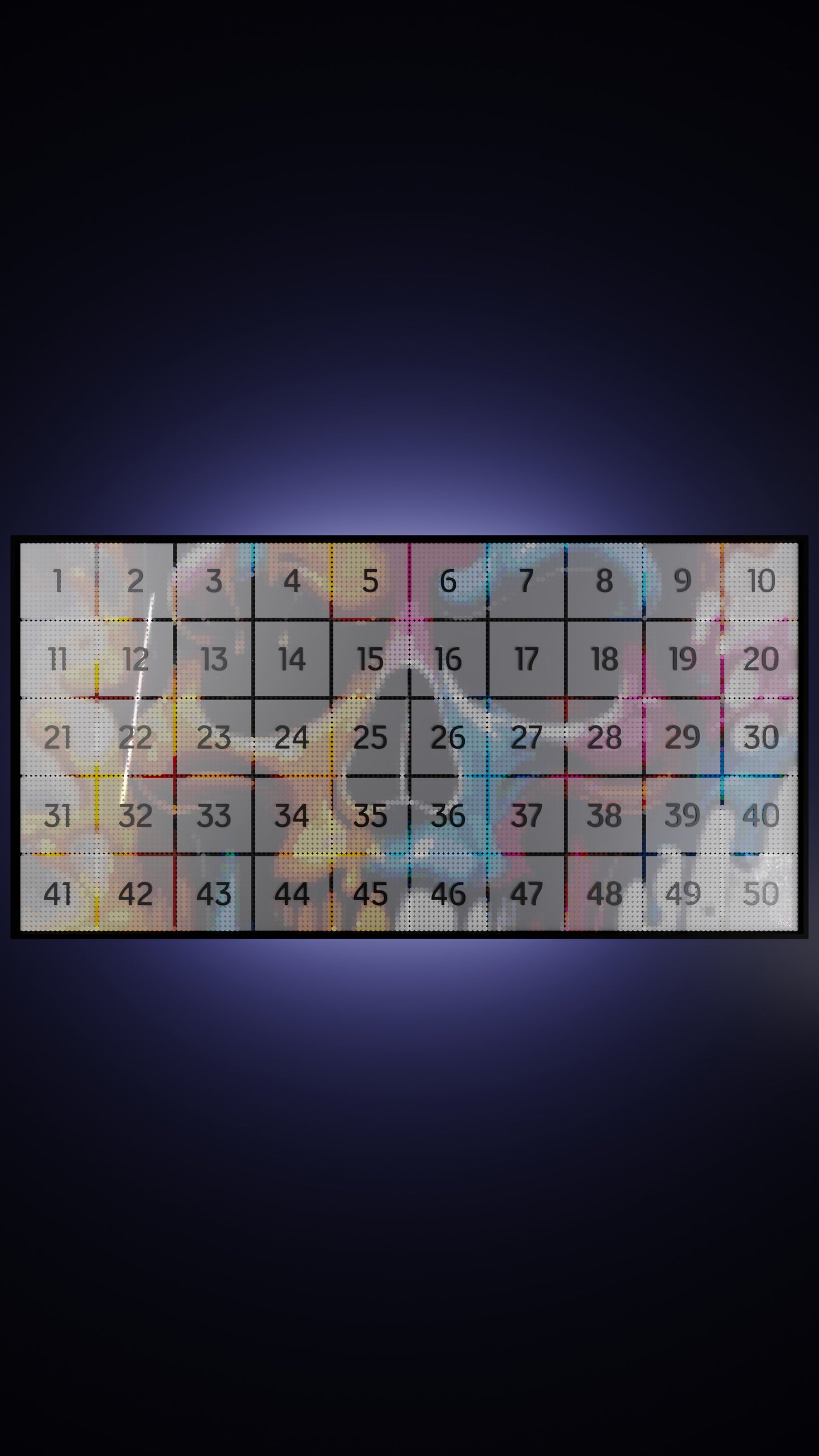 Vivid Decay LEGO® Style mosaic pixel art design for display