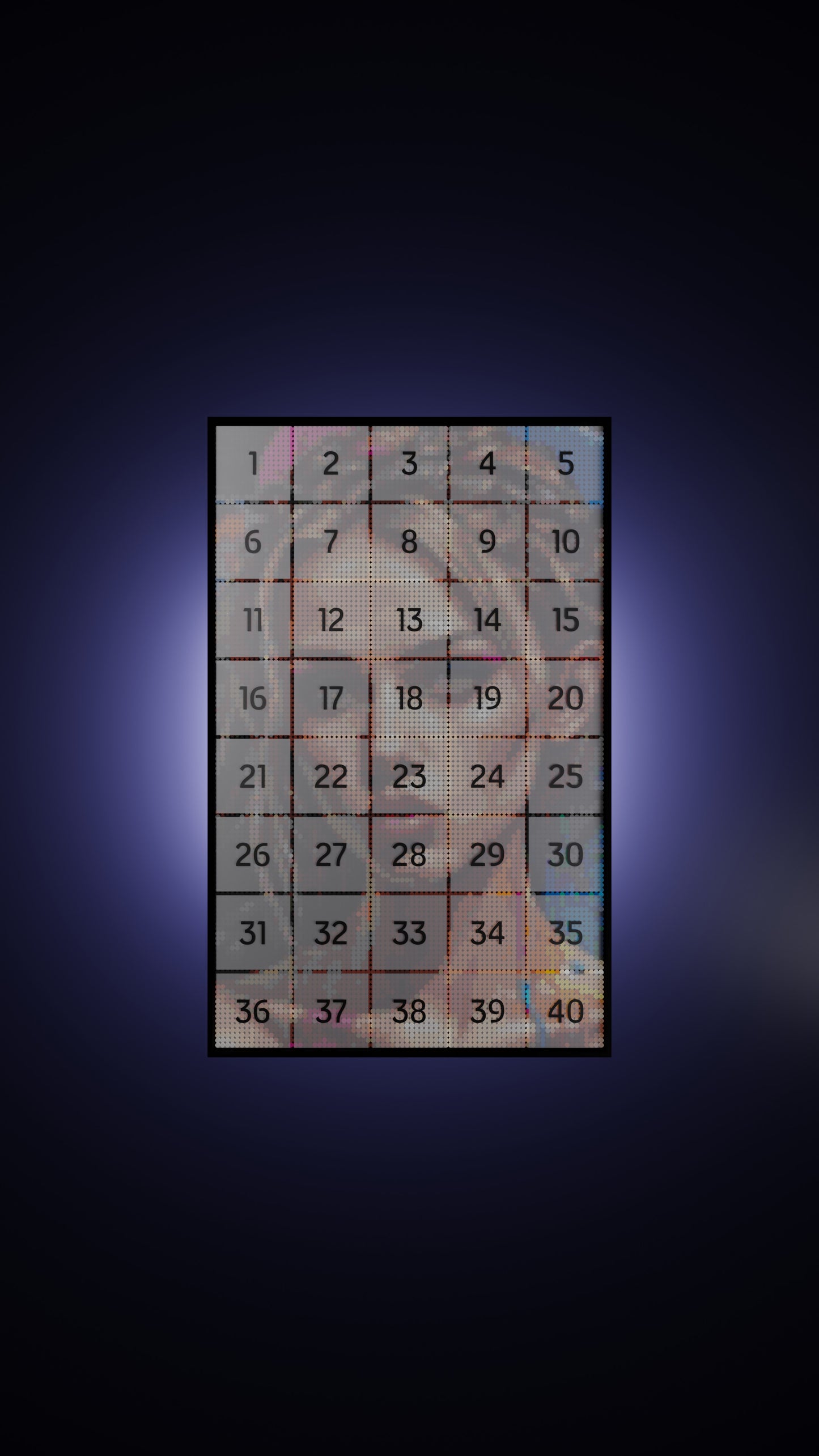 Canvas Muse LEGO® Style mosaic pixel art design for display