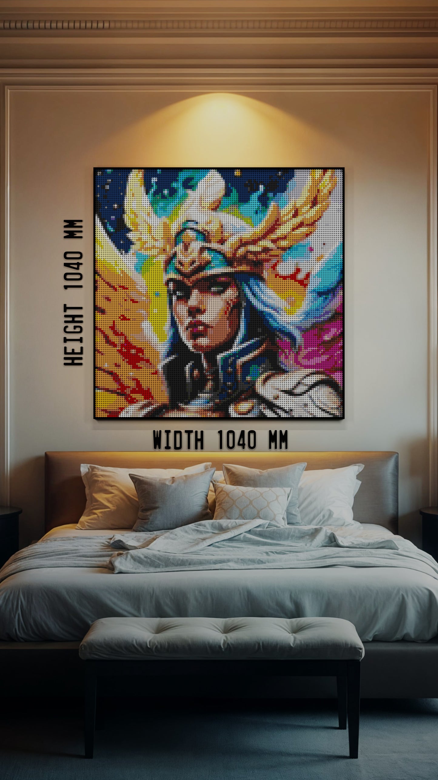 Valkyrie Vibrance LEGO® Style mosaic creative DIY building set