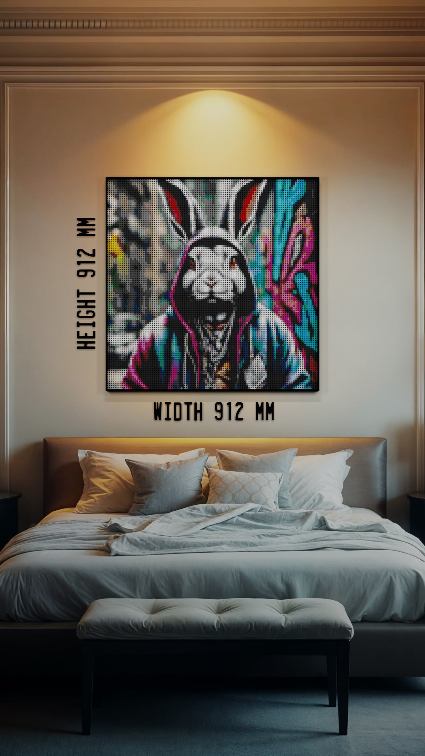 Thugsy Malone LEGO® Style mosaic pixel art design for display
