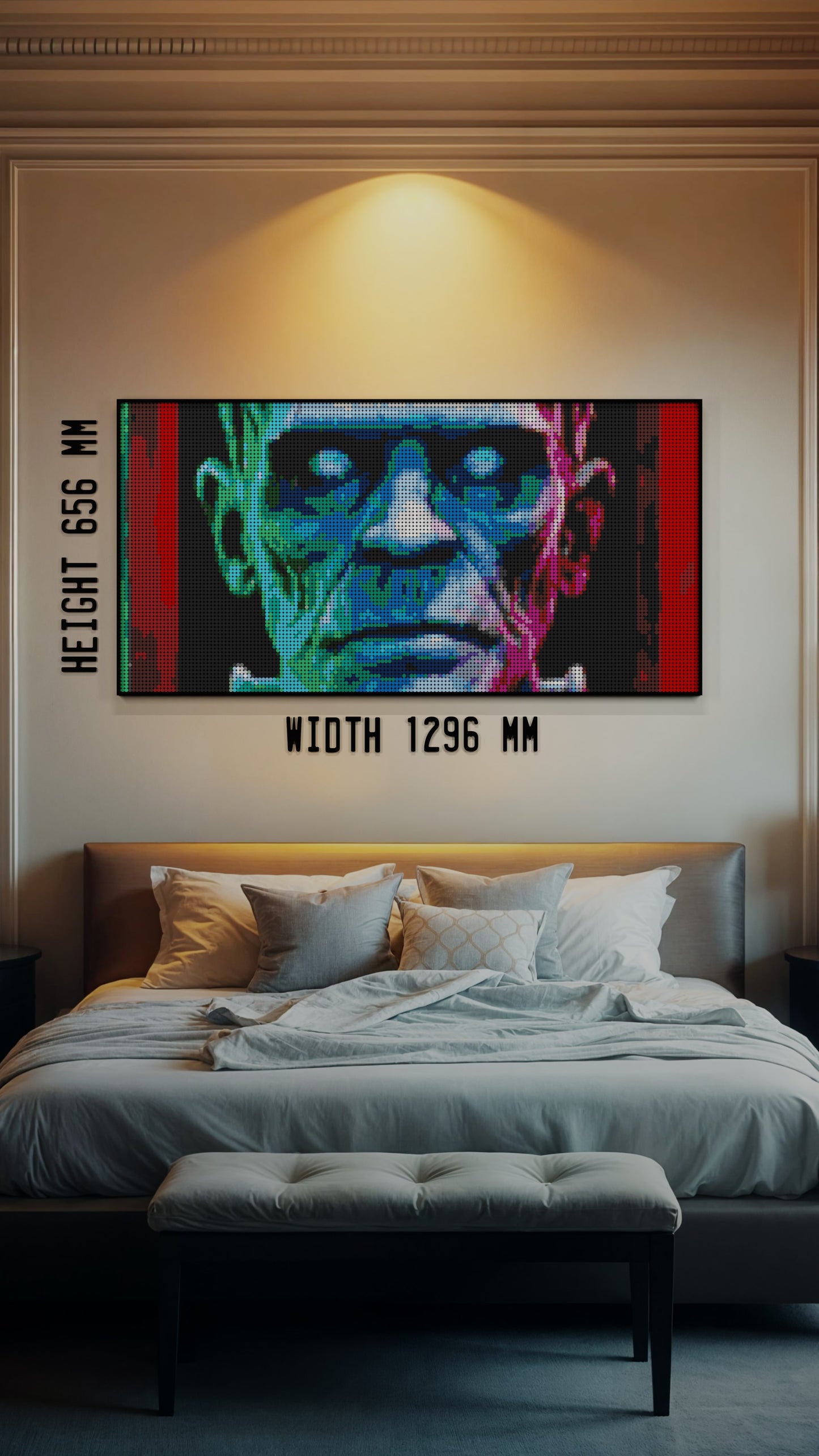 The Creation LEGO® Style mosaic pixel art design for display
