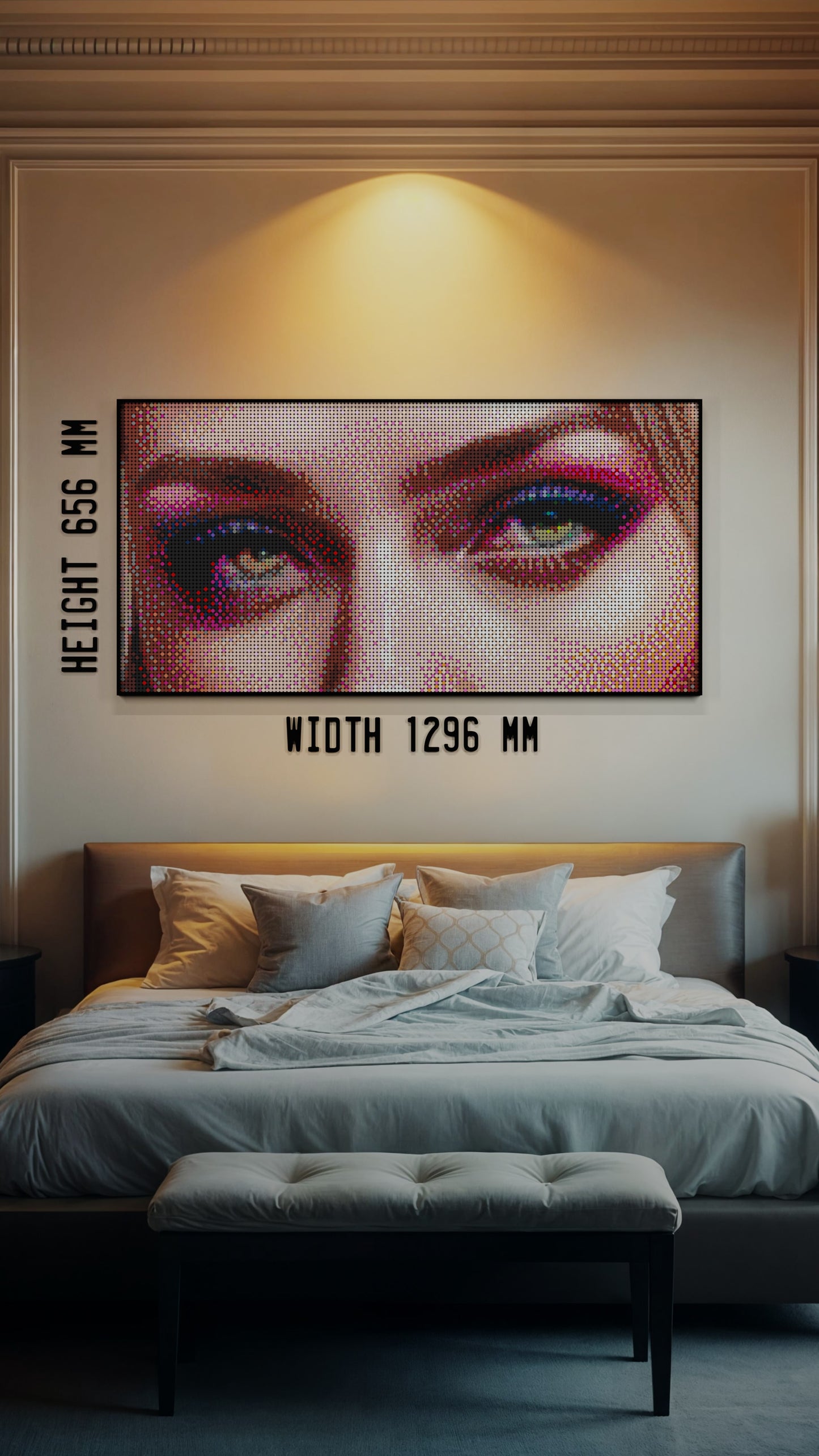Canvas Muse LEGO® Style mosaic pixel art design for display