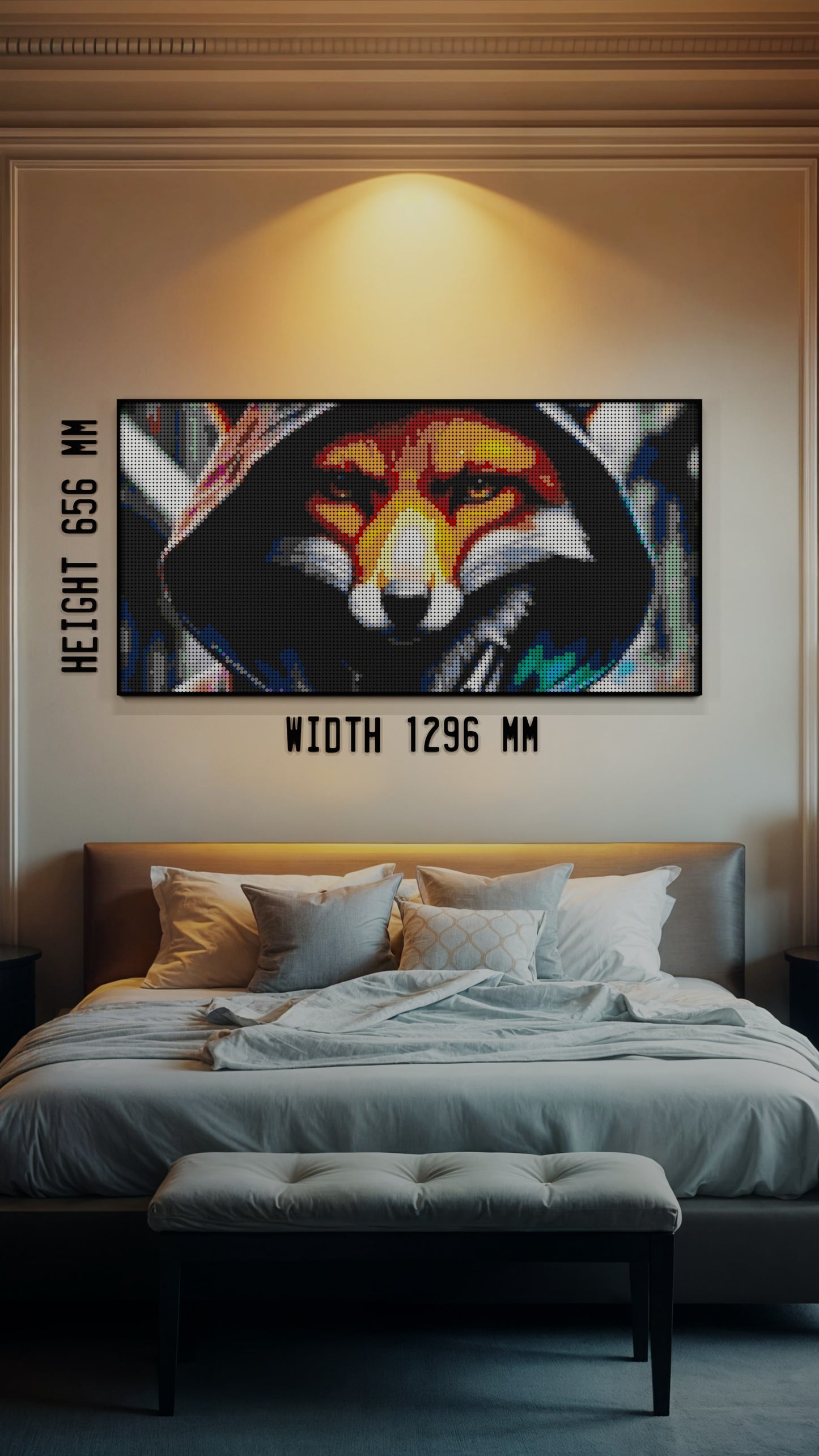 Fok-C LEGO® Style mosaic pixel art design for display