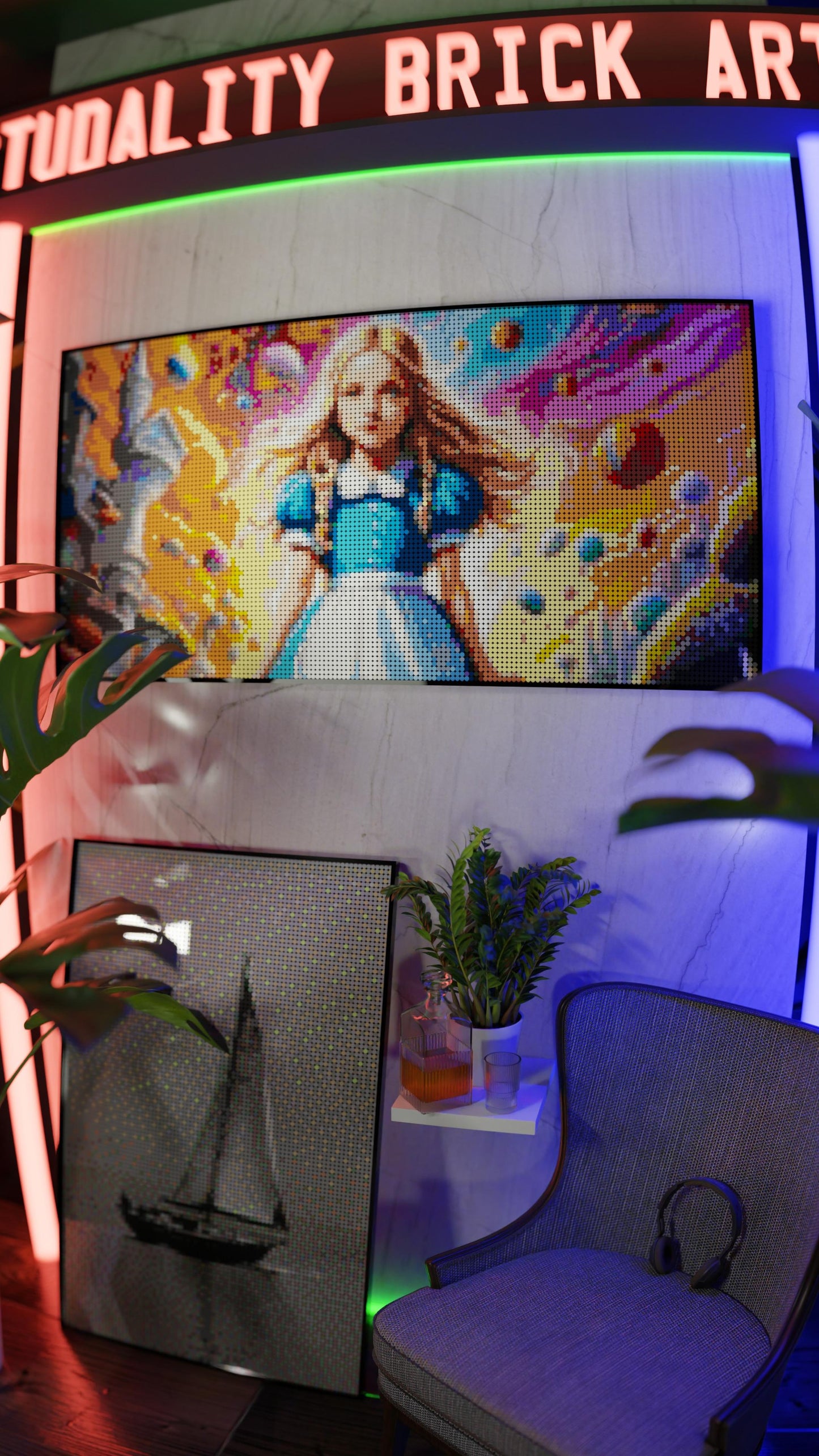 Alice in Wonderland LEGO® Style mosaic creative DIY building set