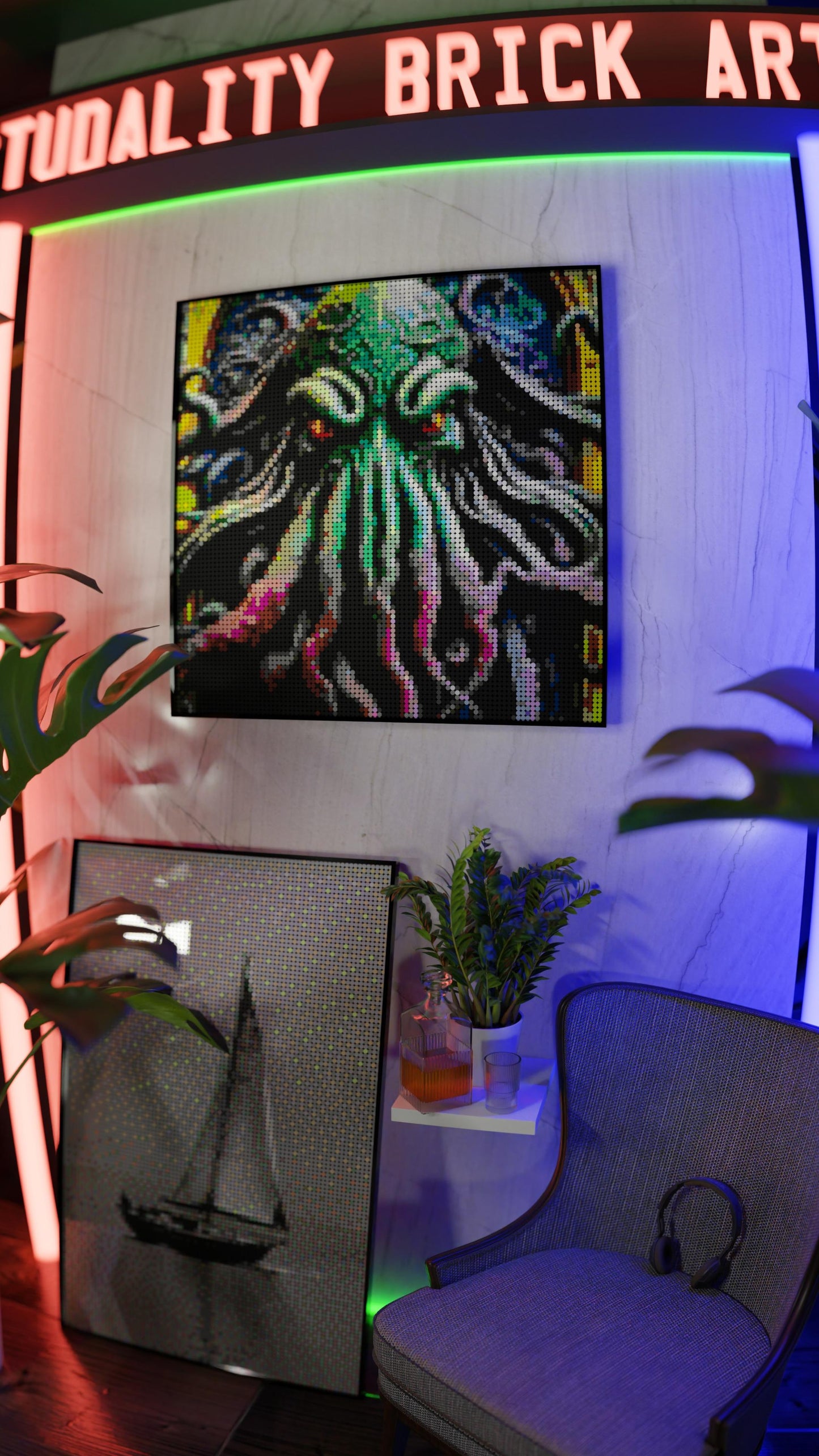 Arrival of Cthulhu LEGO® Style mosaic creative DIY building set