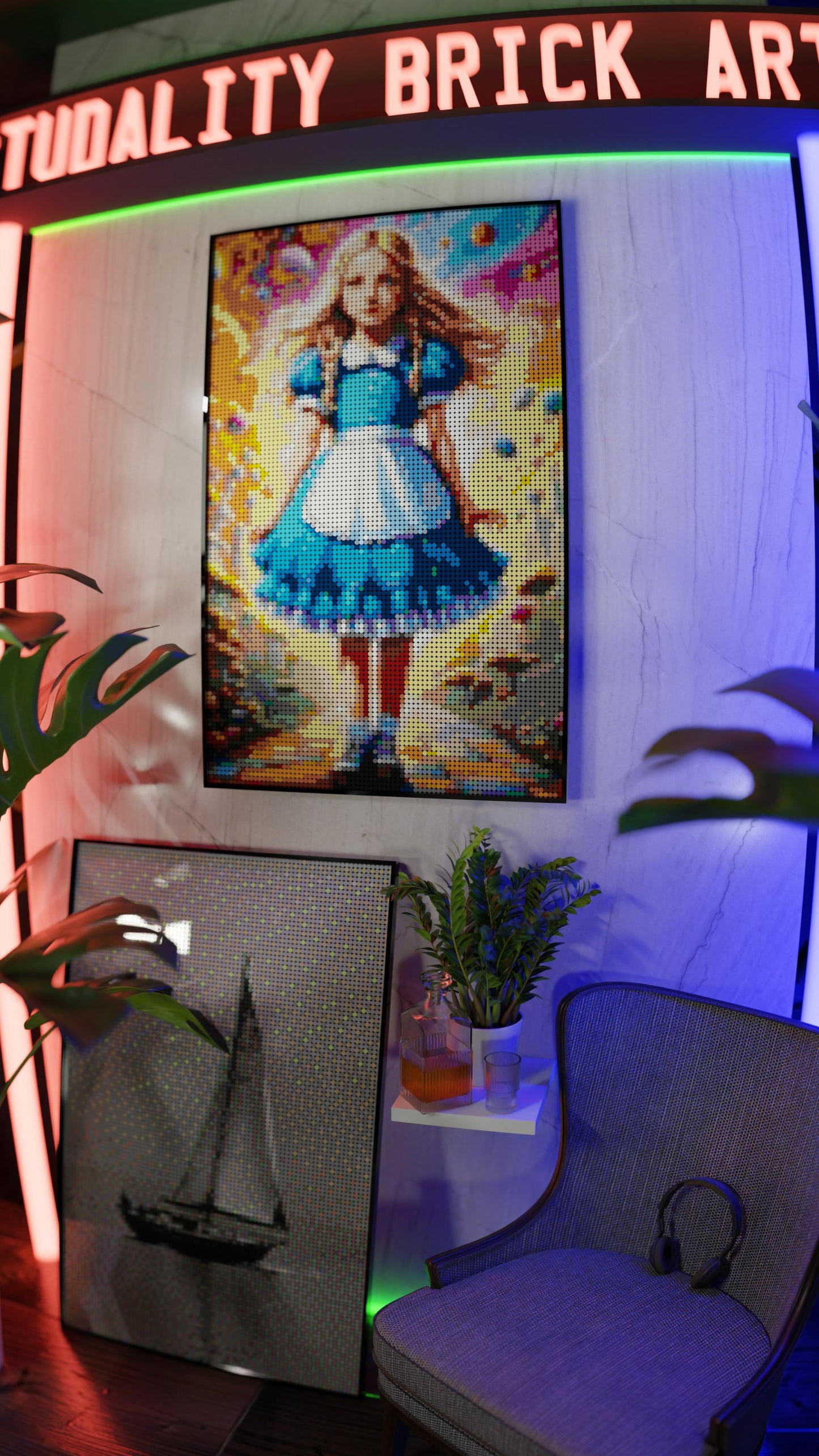 Alice in Wonderland LEGO® Style mosaic creative DIY building set
