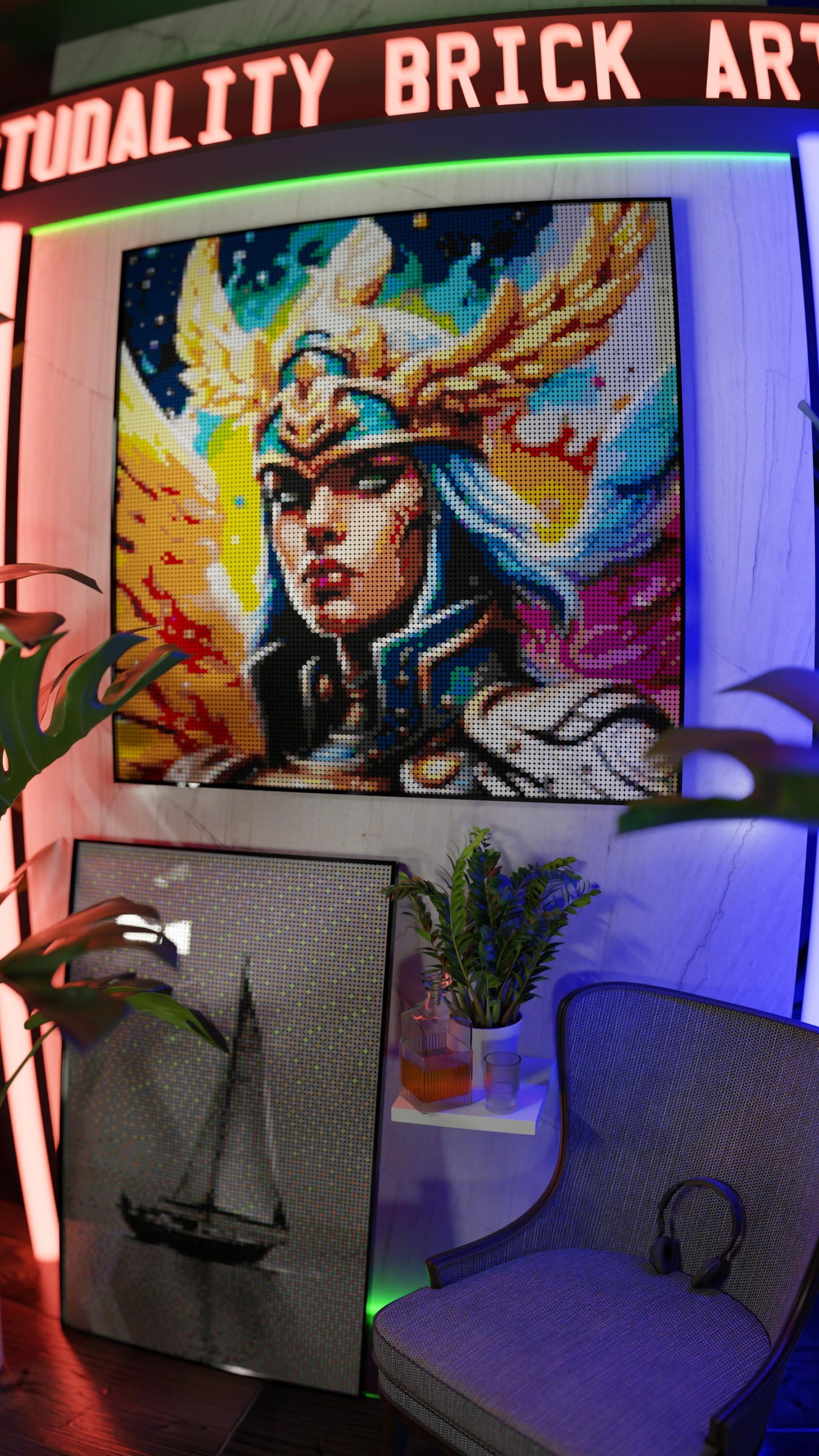 Valkyrie Vibrance LEGO® Style mosaic creative DIY building set