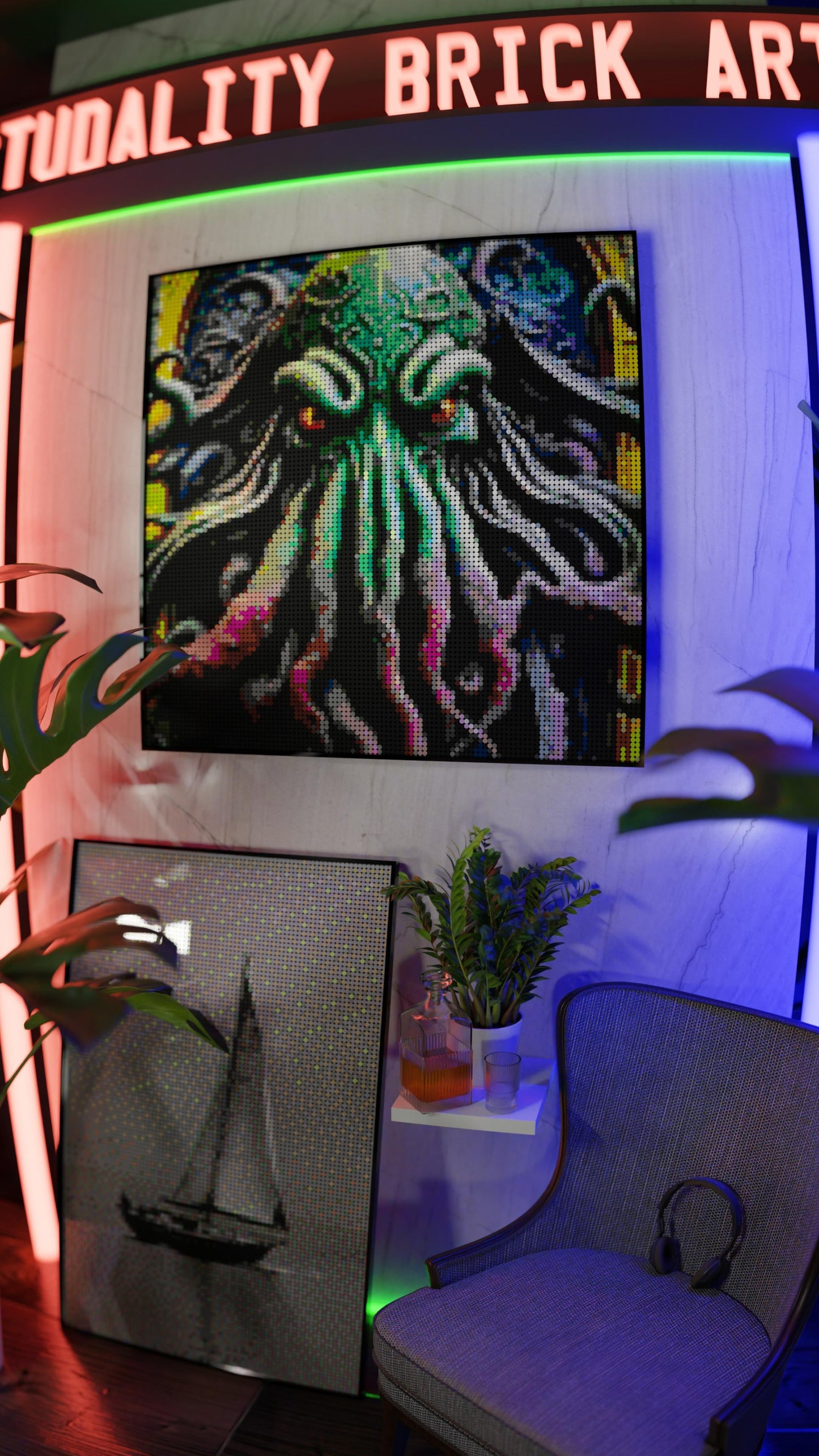 Arrival of Cthulhu LEGO® Style mosaic creative DIY building set