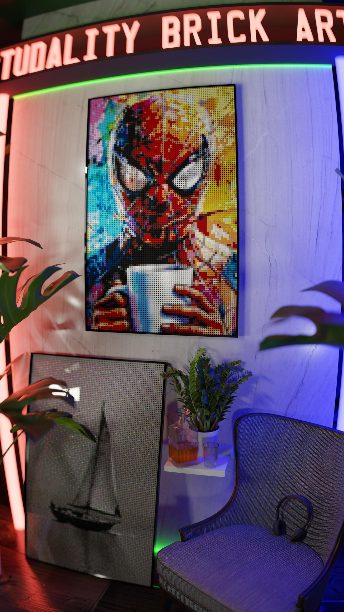 Spiderman LEGO® Style mosaic creative DIY building set