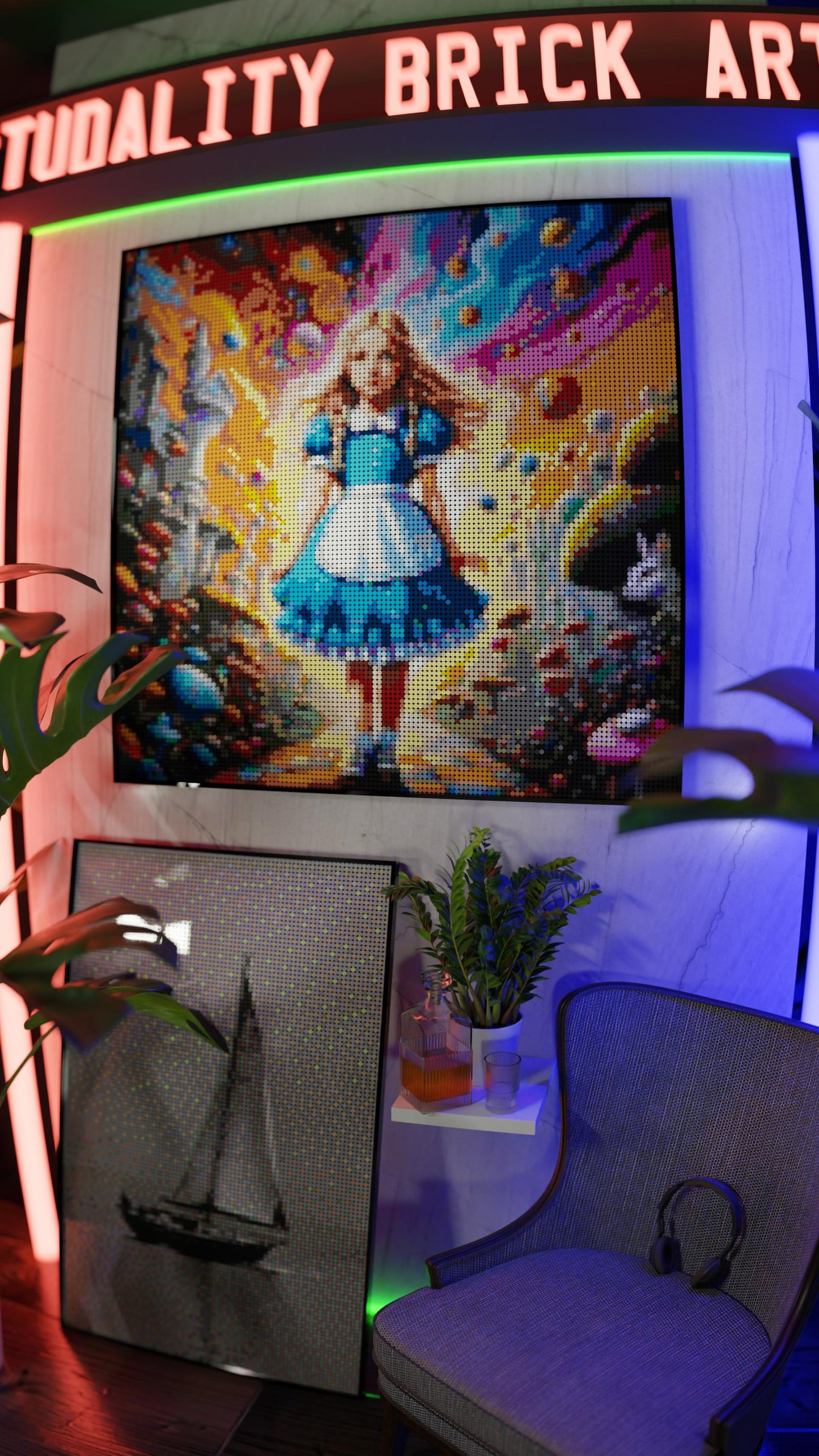 Alice in Wonderland LEGO® Style mosaic creative DIY building set