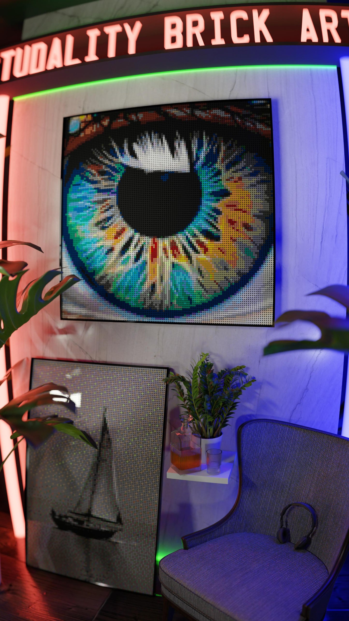 Soul Window LEGO® Style mosaic pixel art design for display