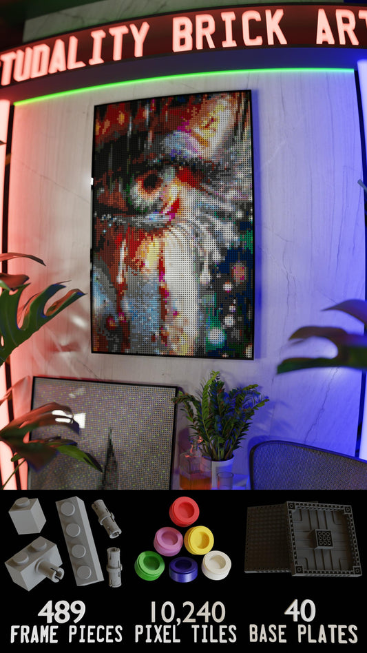 Original Wall-Art LEGO® Style mosaic pixel art design for display