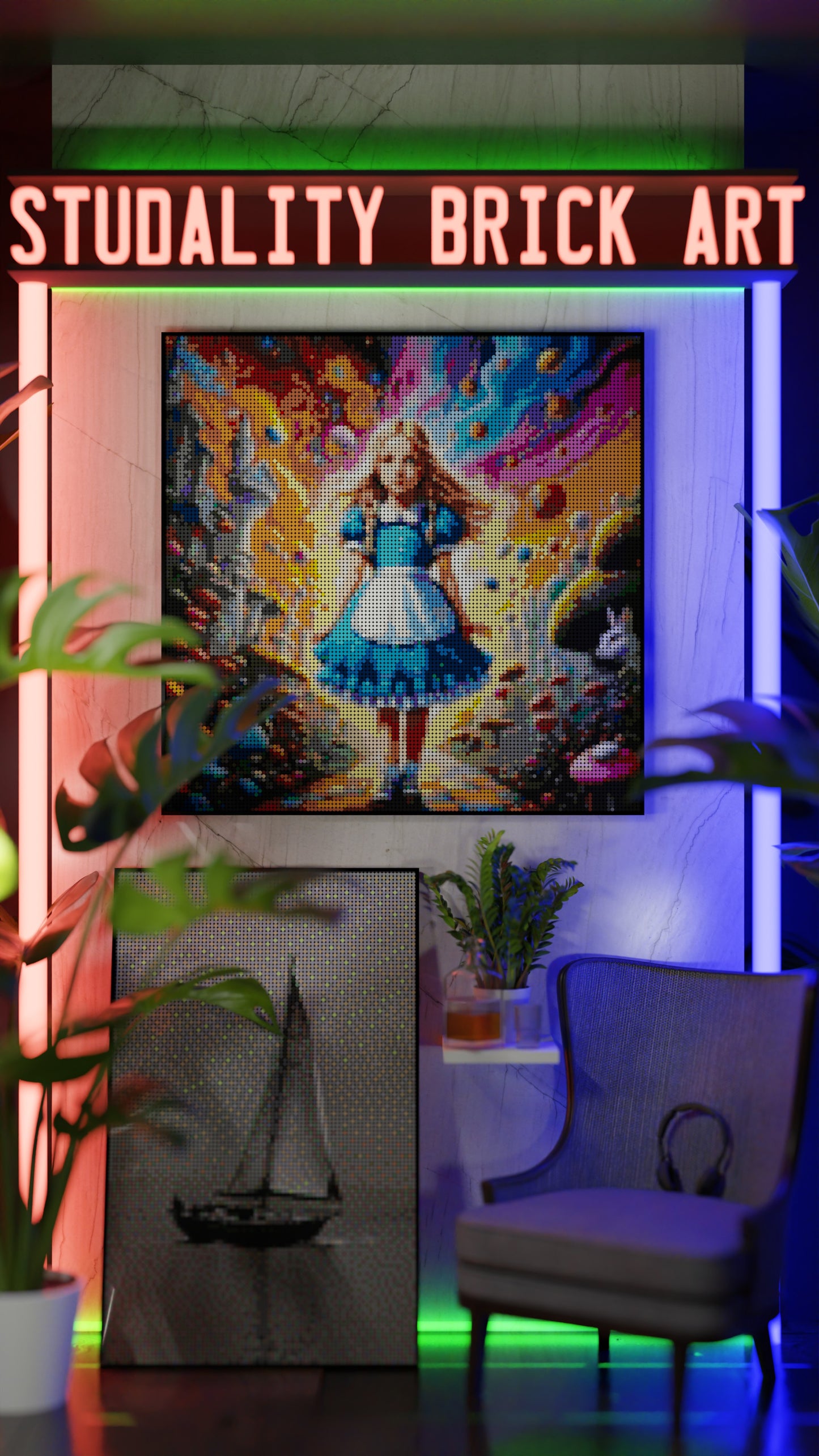 Alice in Wonderland LEGO® Style mosaic creative DIY building set
