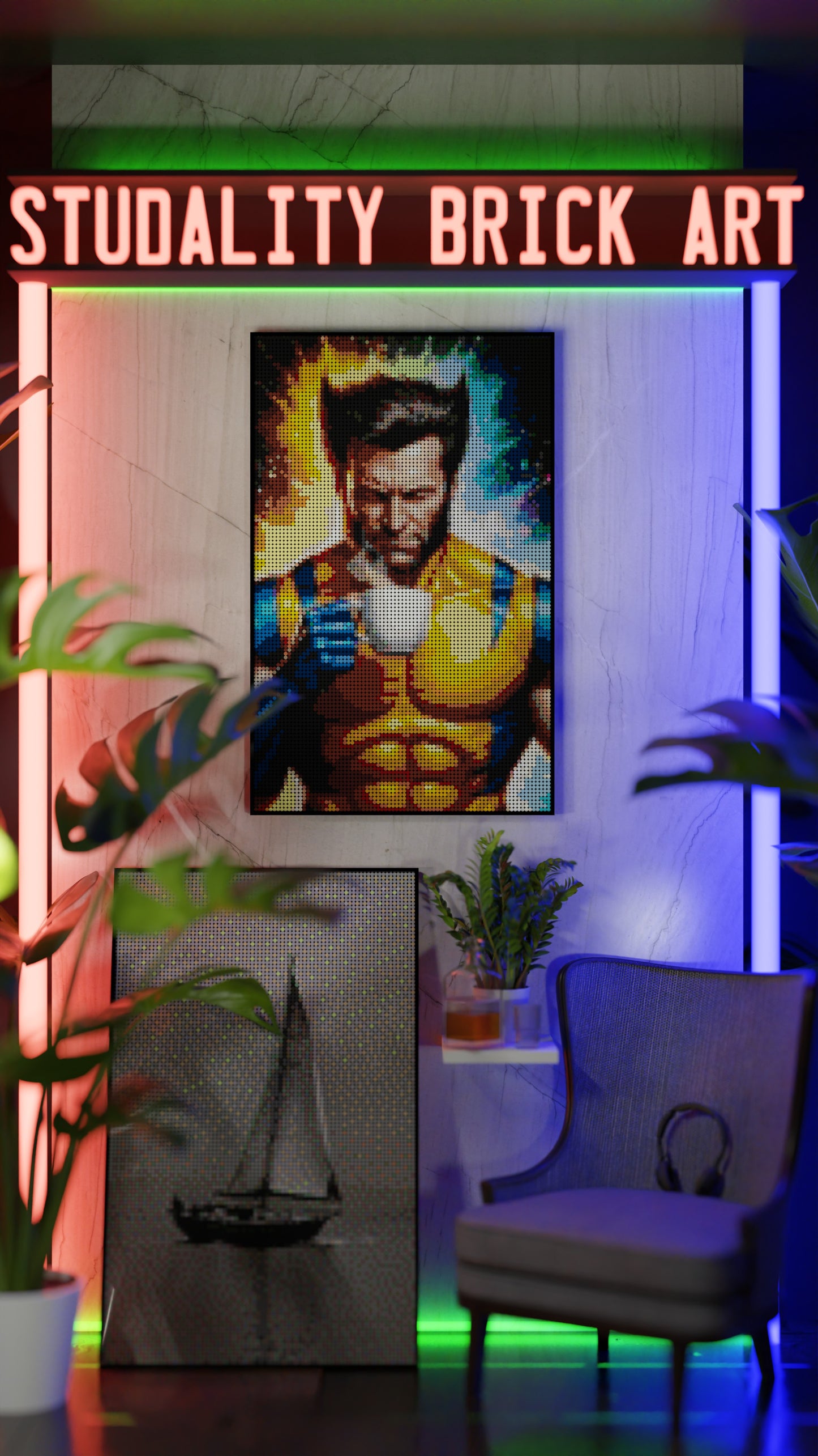 Wolverine LEGO® Style mosaic creative DIY building set