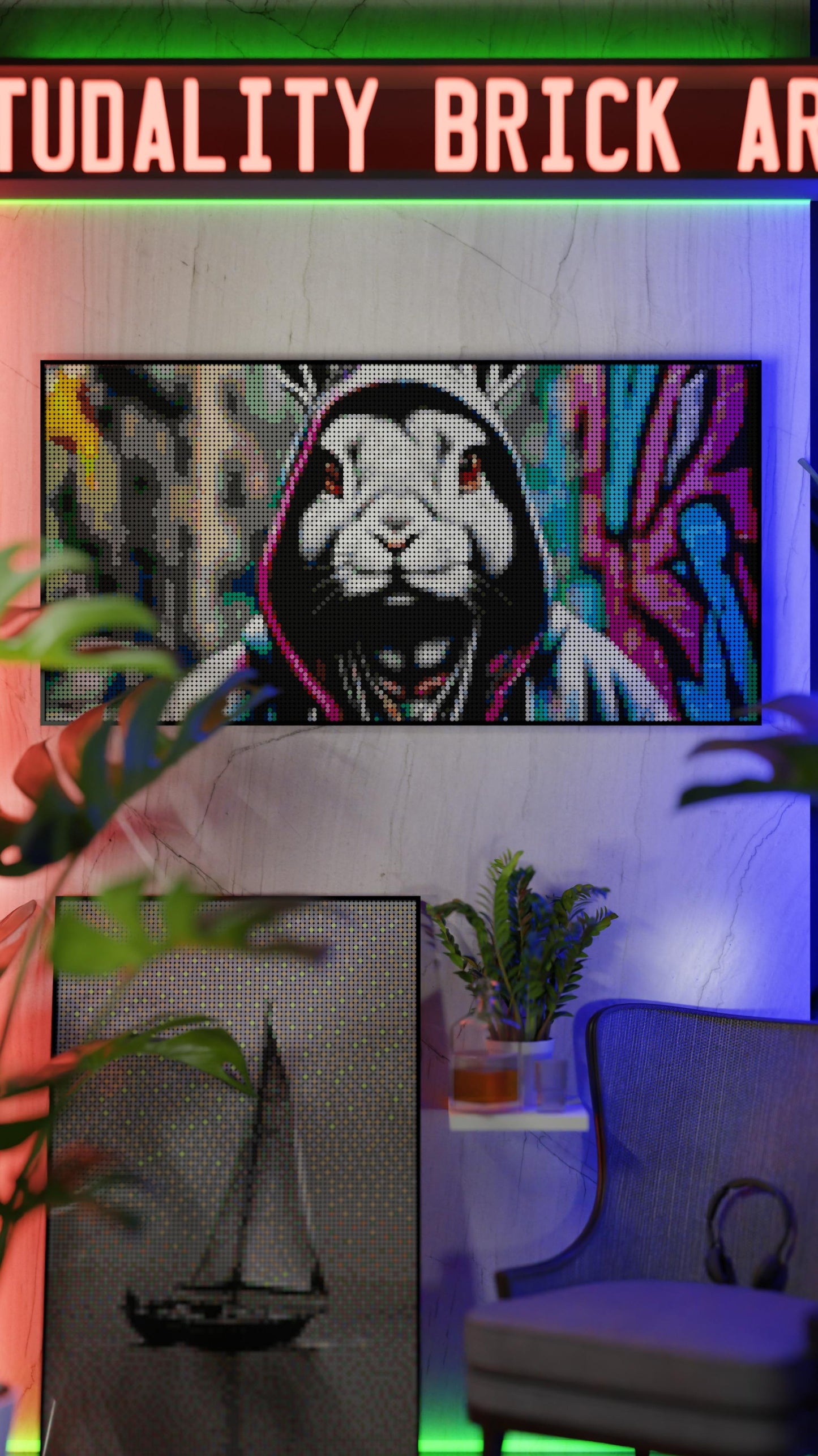 Thugsy Malone  LEGO® Style mosaic pixel art design for display