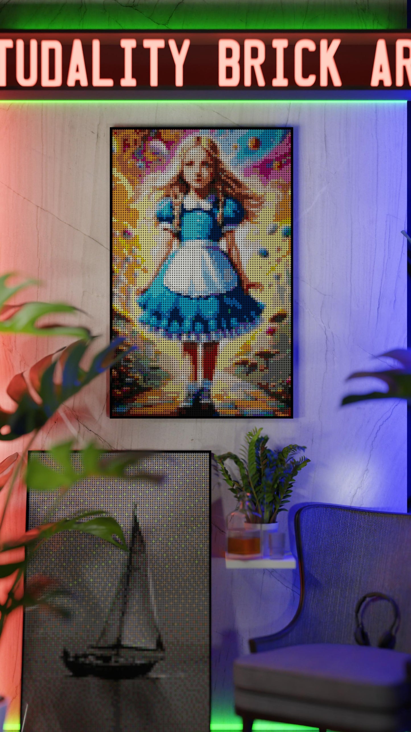 Alice in Wonderland LEGO® Style mosaic creative DIY building set