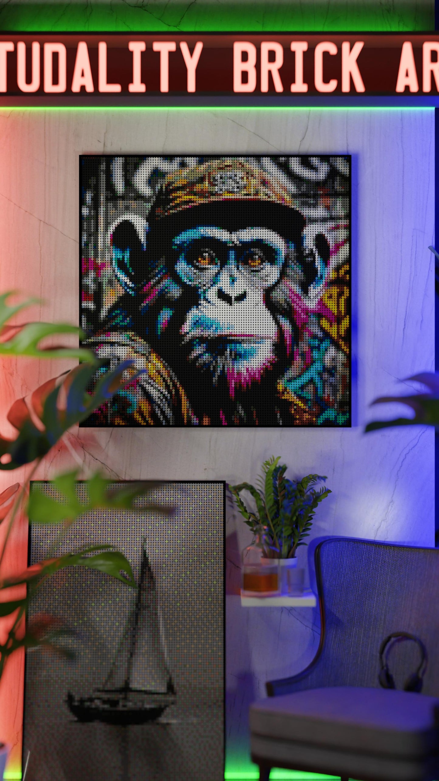 Ape Hop Movement LEGO® Style mosaic creative DIY building set