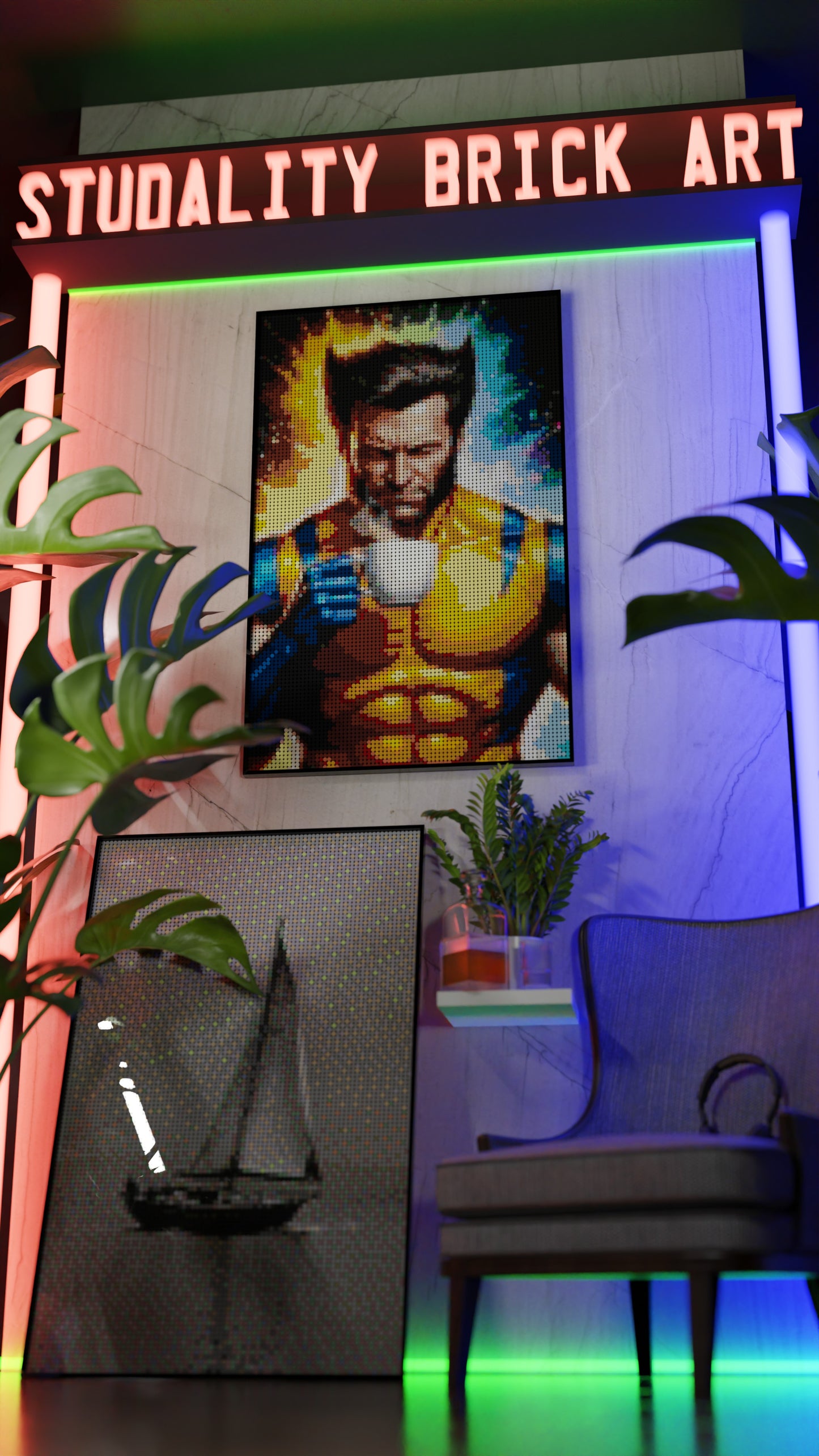 Wolverine LEGO® Style mosaic creative DIY building set