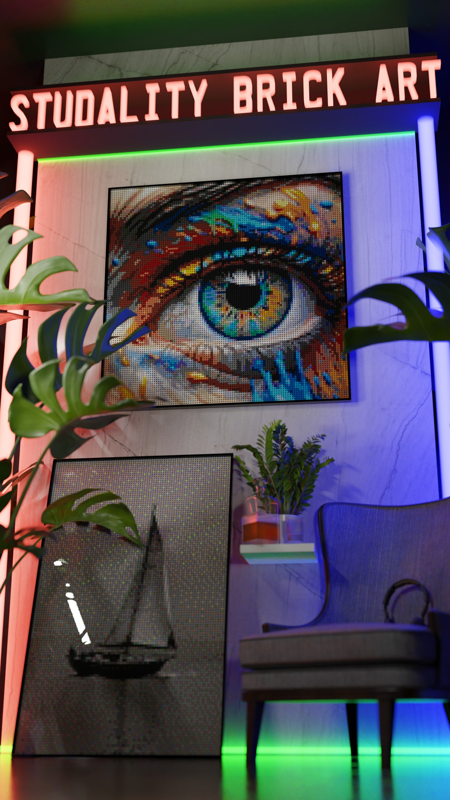 Looking for Art LEGO® Style mosaic pixel art design for display