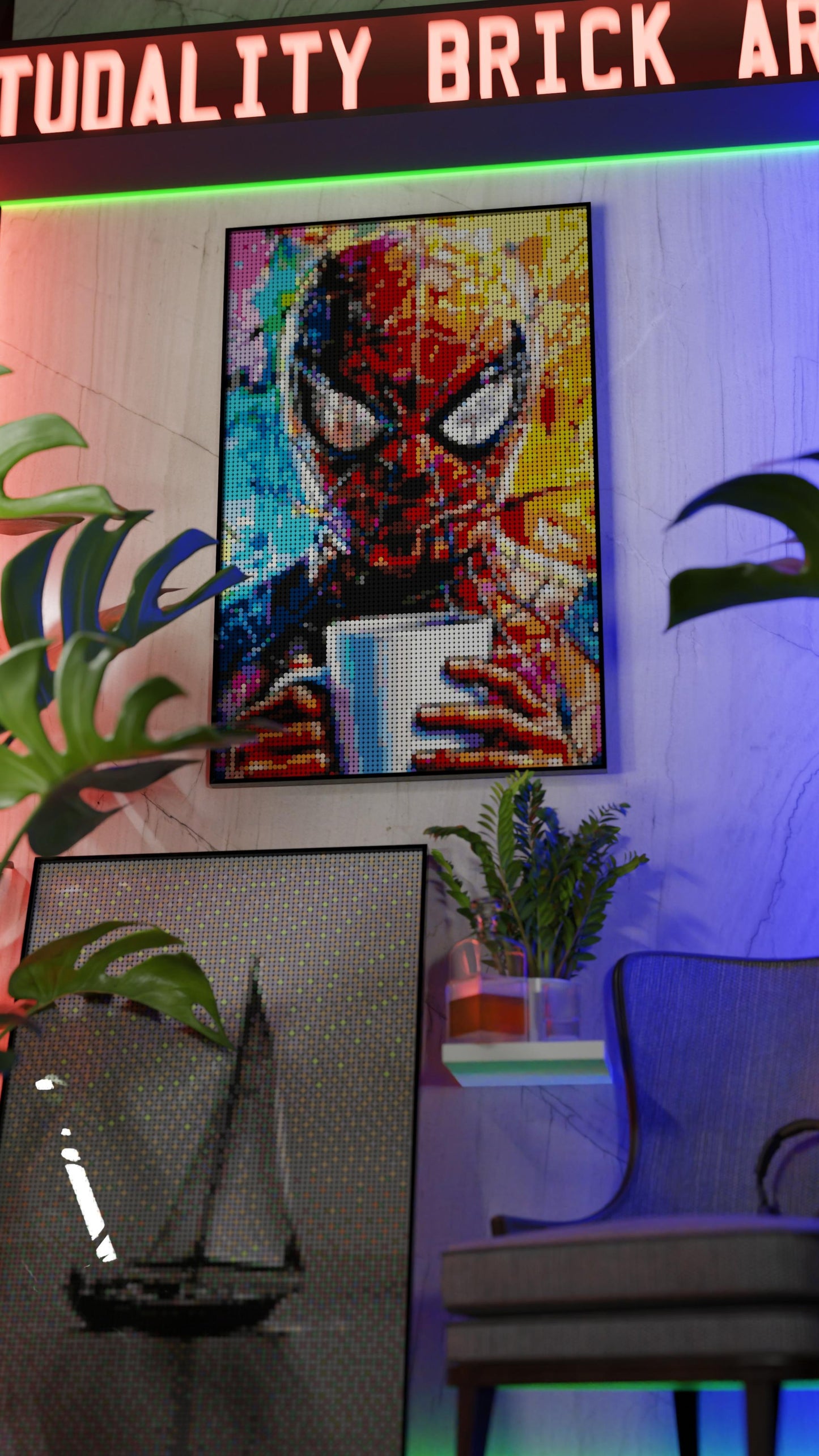 Spiderman LEGO® Style mosaic creative DIY building set