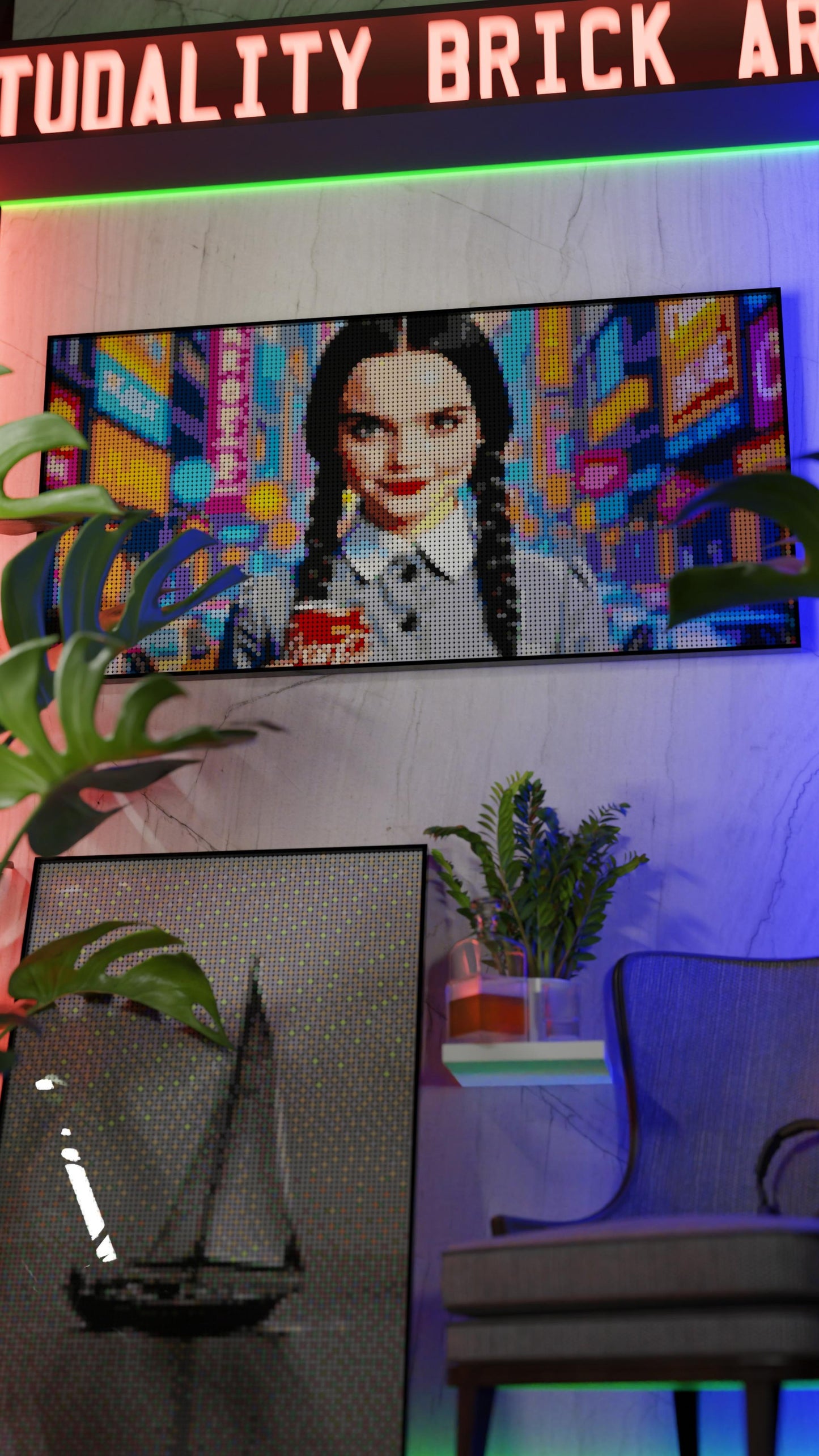 Wednesday Addams LEGO® Style mosaic creative DIY building set