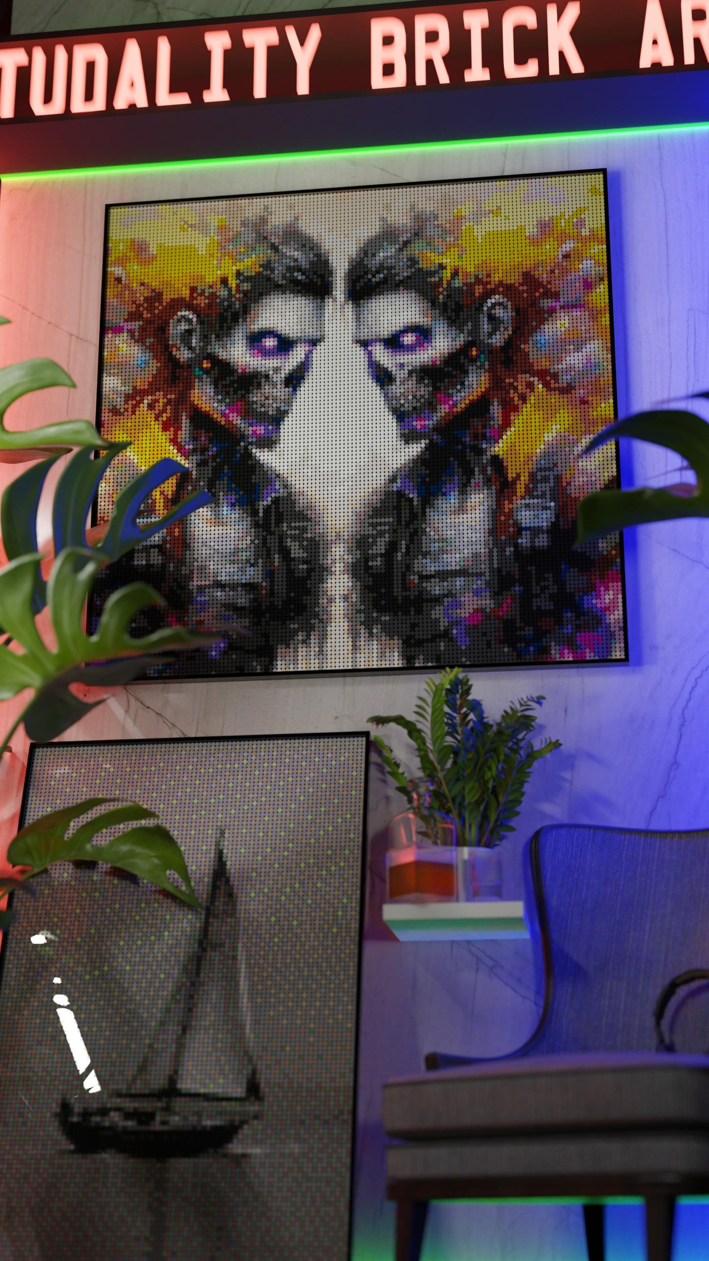 Veil of the Undead LEGO® Style mosaic pixel art design for display