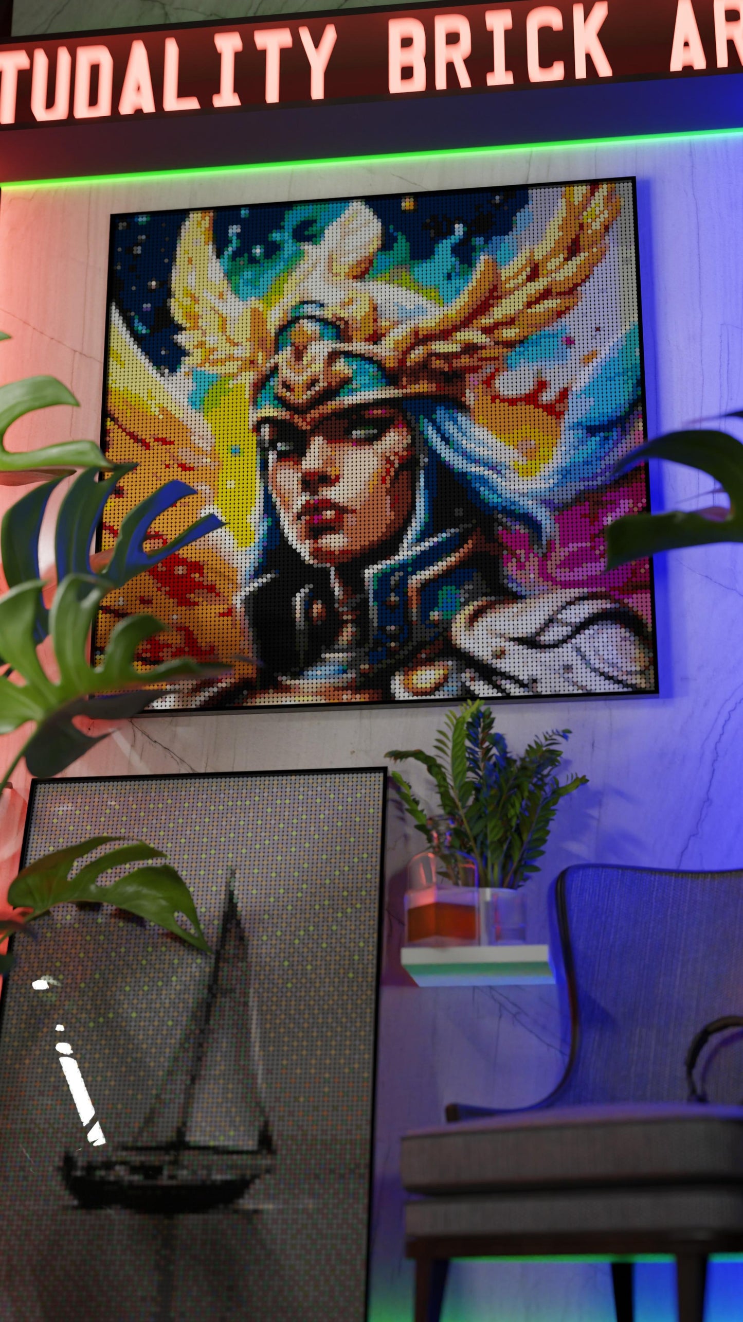Valkyrie Vibrance LEGO® Style mosaic creative DIY building set