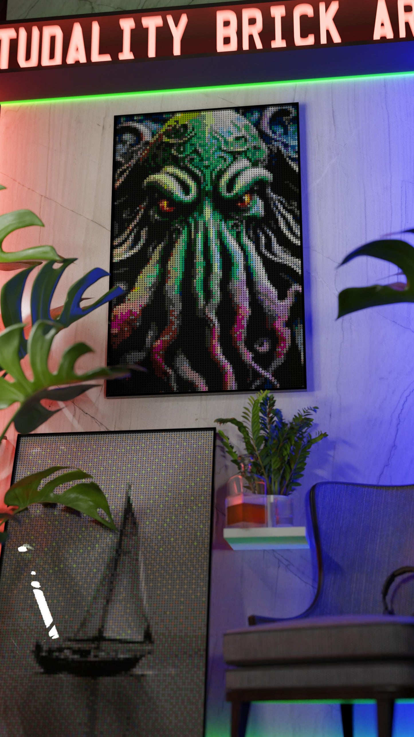 Arrival of Cthulhu LEGO® Style mosaic creative DIY building set