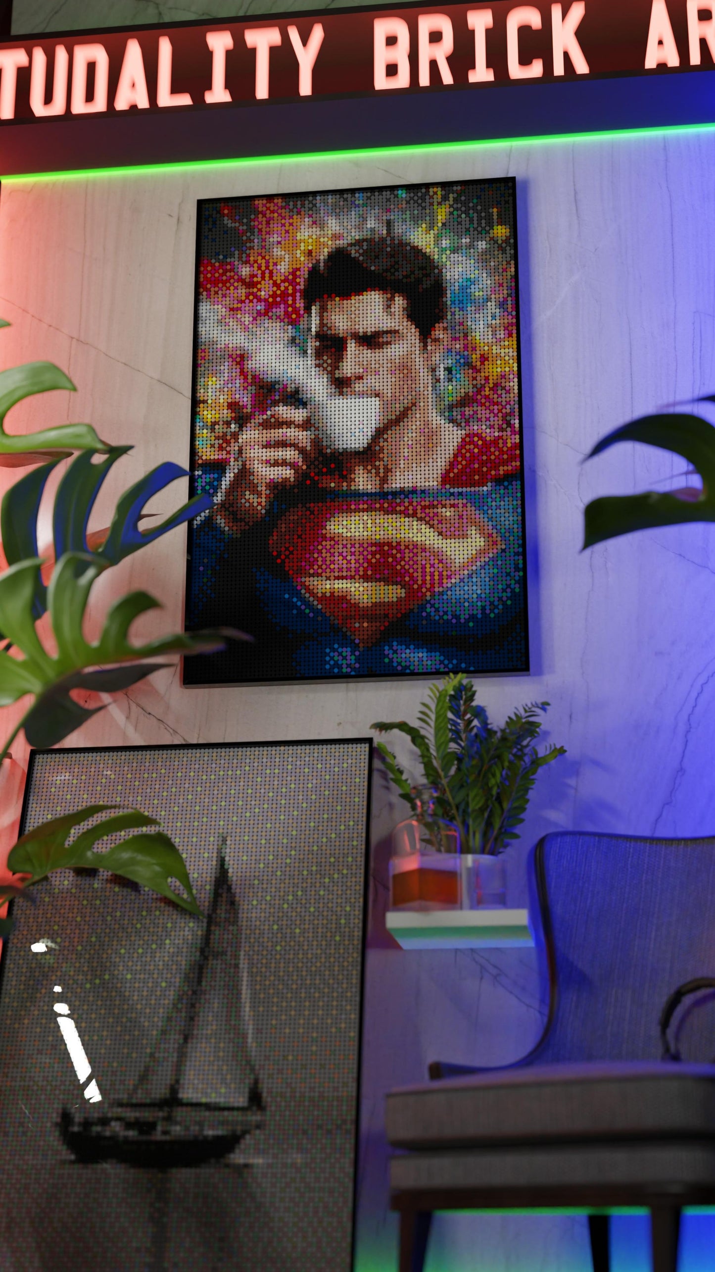 Superman LEGO® Style mosaic creative DIY building set