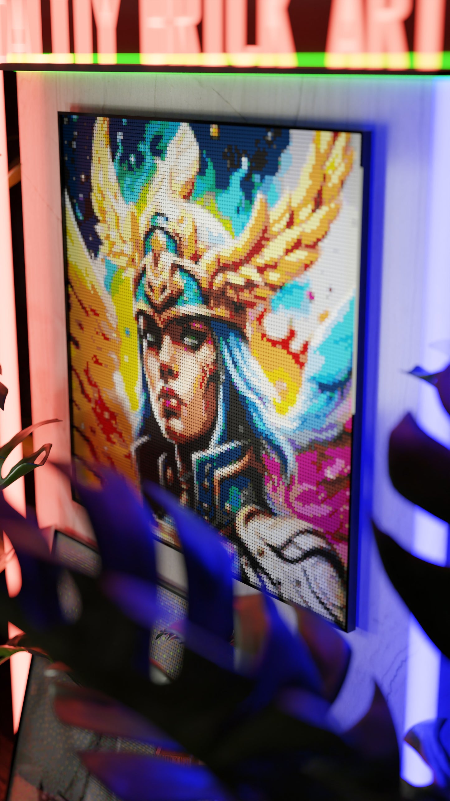 Valkyrie Vibrance LEGO® Style mosaic creative DIY building set