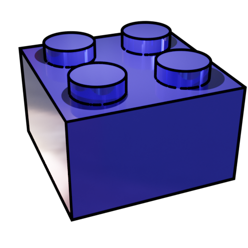 Blue LEGO Style Brick