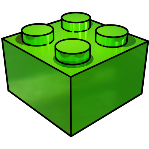 Green LEGO Style Brick