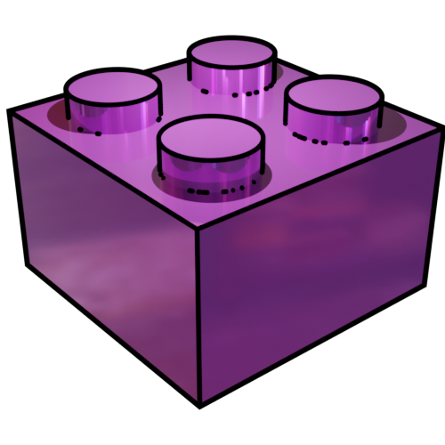 Purple LEGO Style Brick