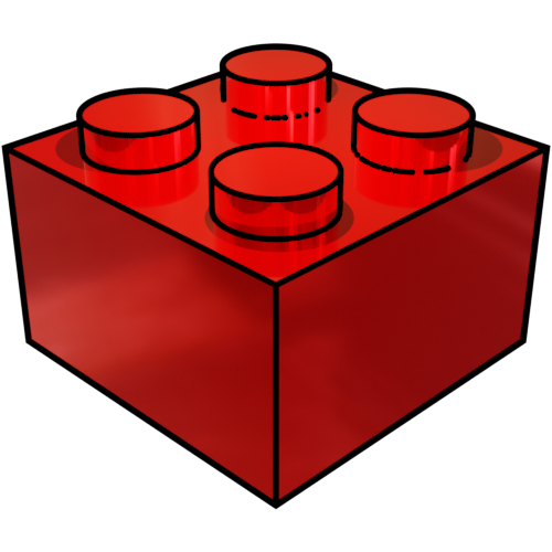 Red LEGO Style Brick