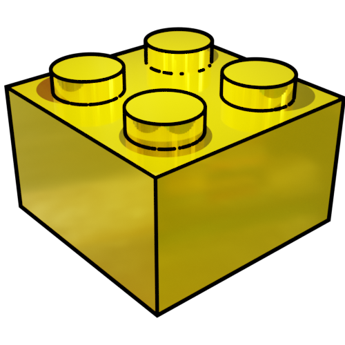 Yellow LEGO Style Brick