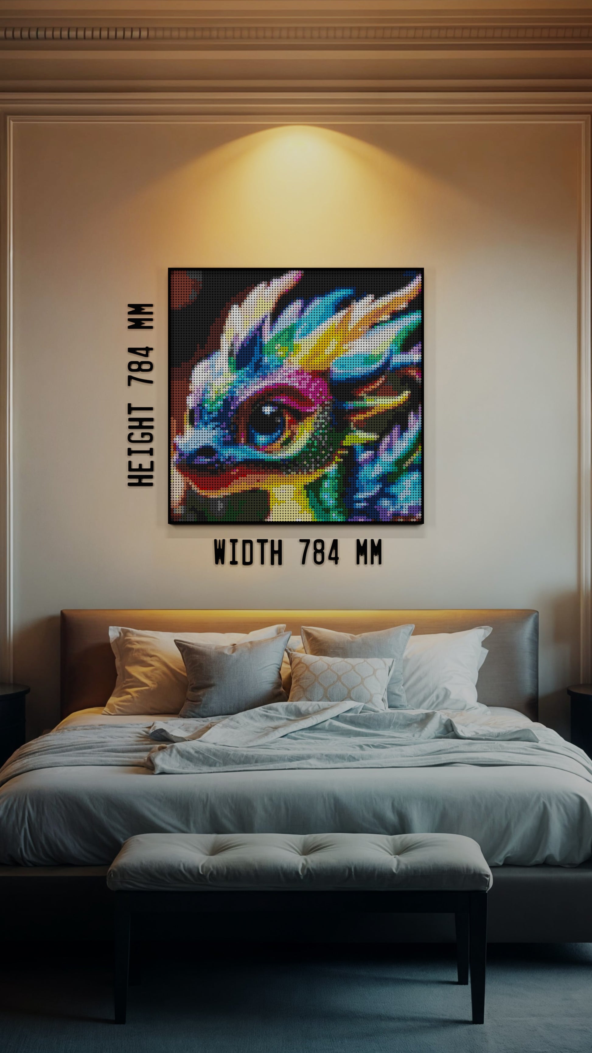 Neon Hatchling (9,700 Pieces)  | Brick-Art Mosaic Set