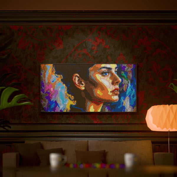 French Model made out of 13,433 LEGO-Compatible bricks on a luxurious home background.