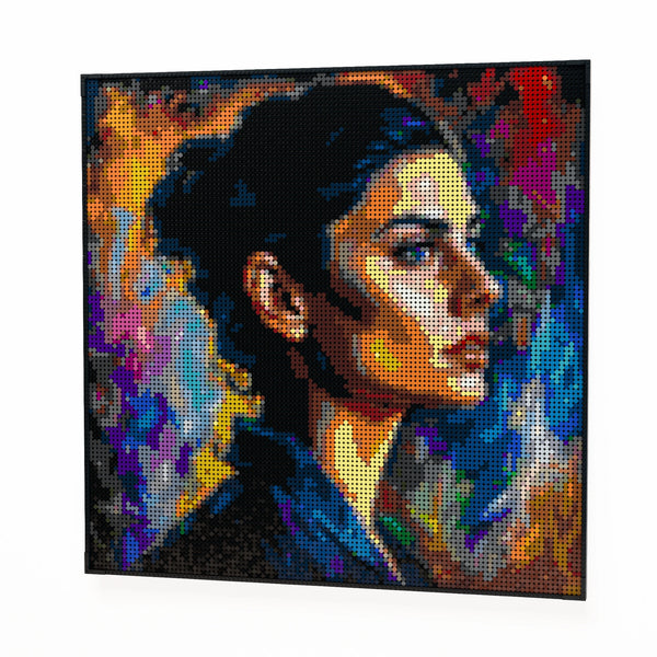 French Model made out of 13,153 LEGO-Compatible bricks on a white clean background.