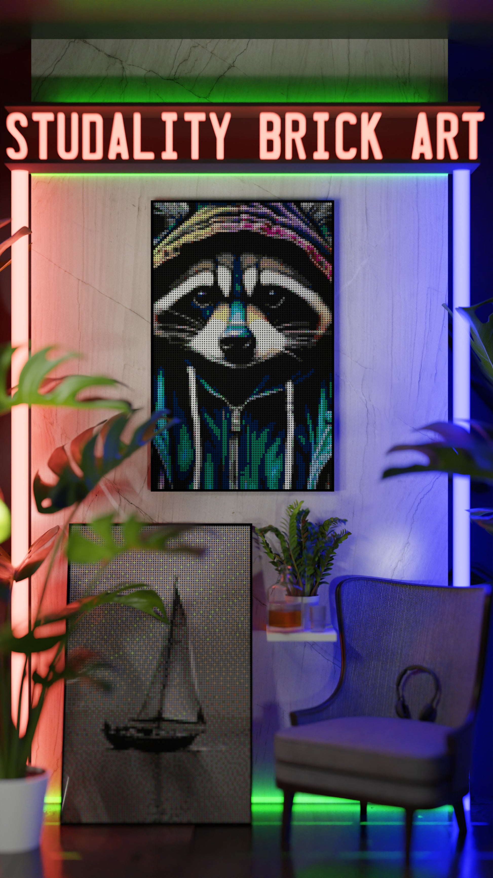 Raccoonaissance (10,769 Pieces)  | Brick-Art Mosaic Set