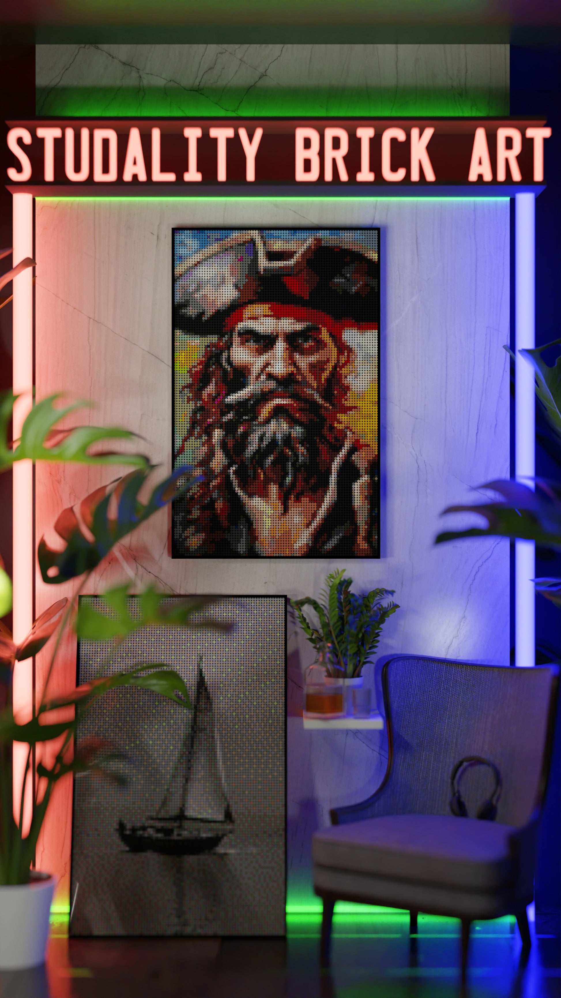 Captain Dreadheart (10,769 Pieces)  | Brick-Art Mosaic Set